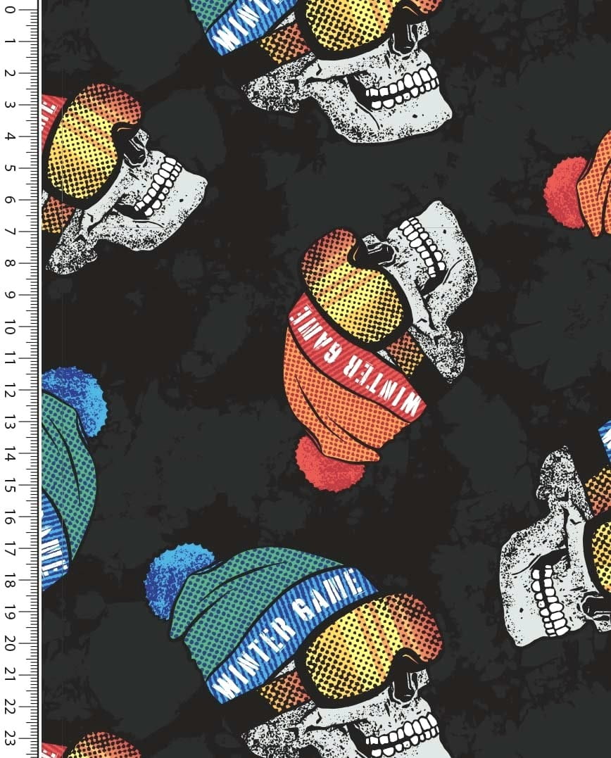 Alpenfleece Digital "Snowboard Skulls" - schwarz/army Alpenfleece Digital "Snowboard Skulls" - schwarz/army