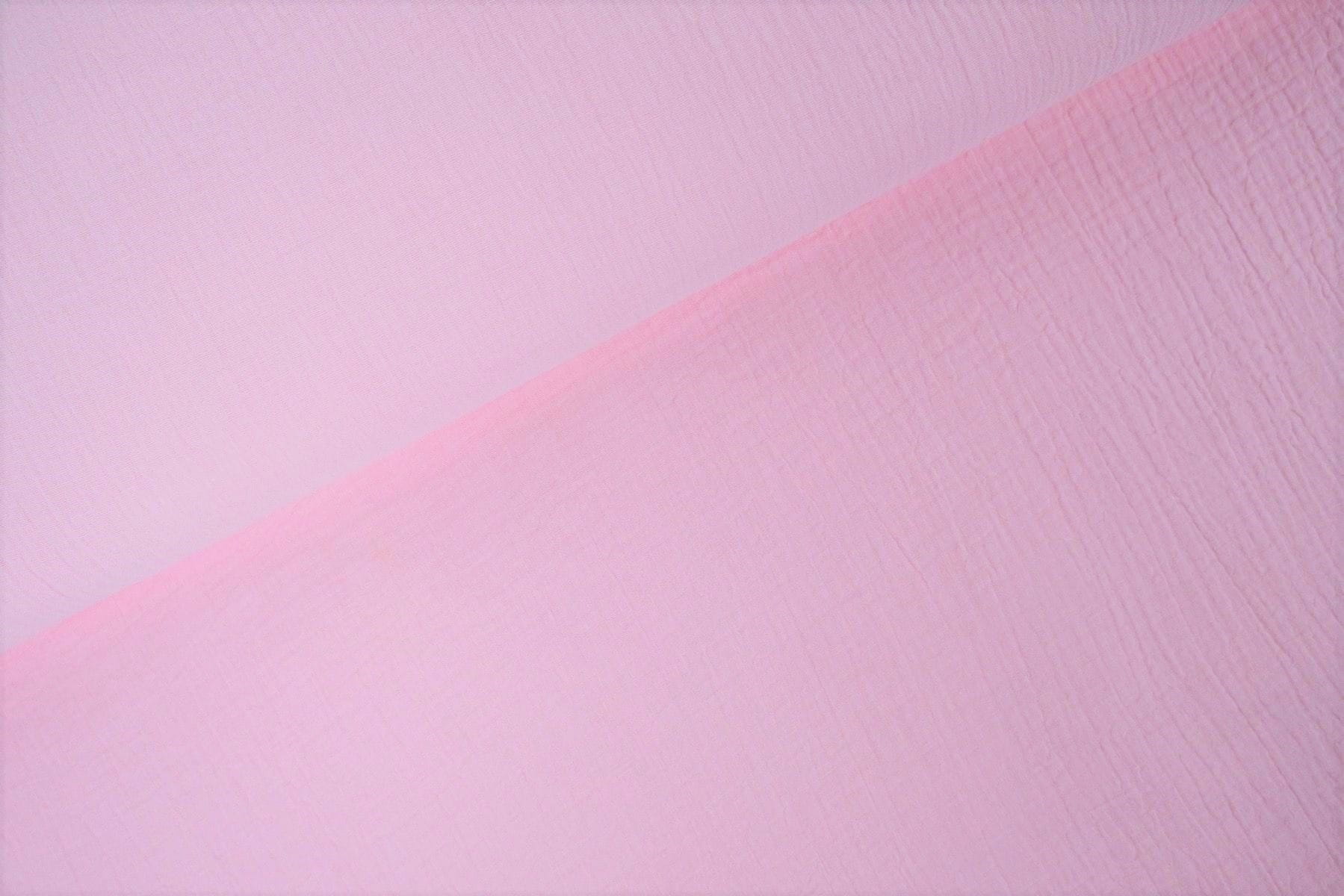 1,70m Reststück    Baumwoll-Musselin (Double Gauze) uni rosa