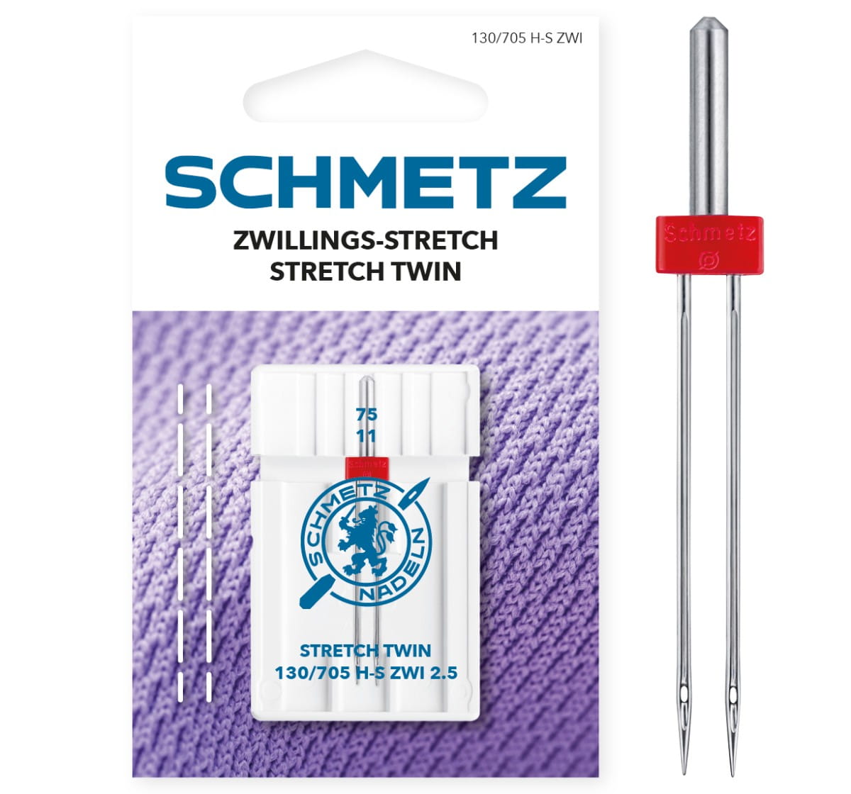 Schmetz Zwillingsnadel Stretch 2,5/75 