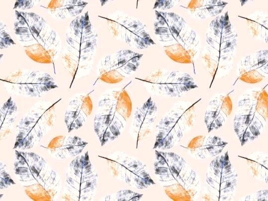 Viskose  Digital mit zarten Blättern - light apricot