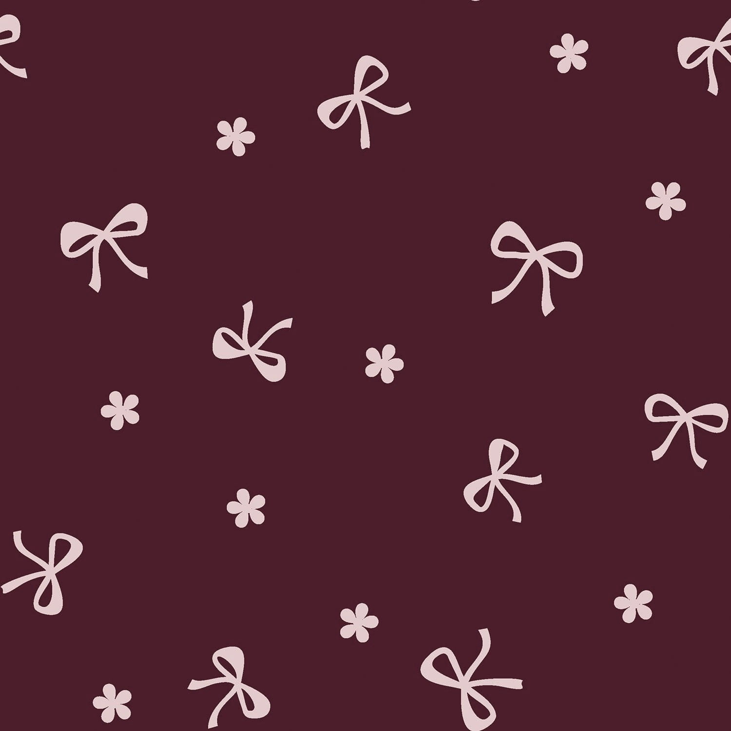 Feincord mit Schleifen & Blümchen - bordeaux (N018)