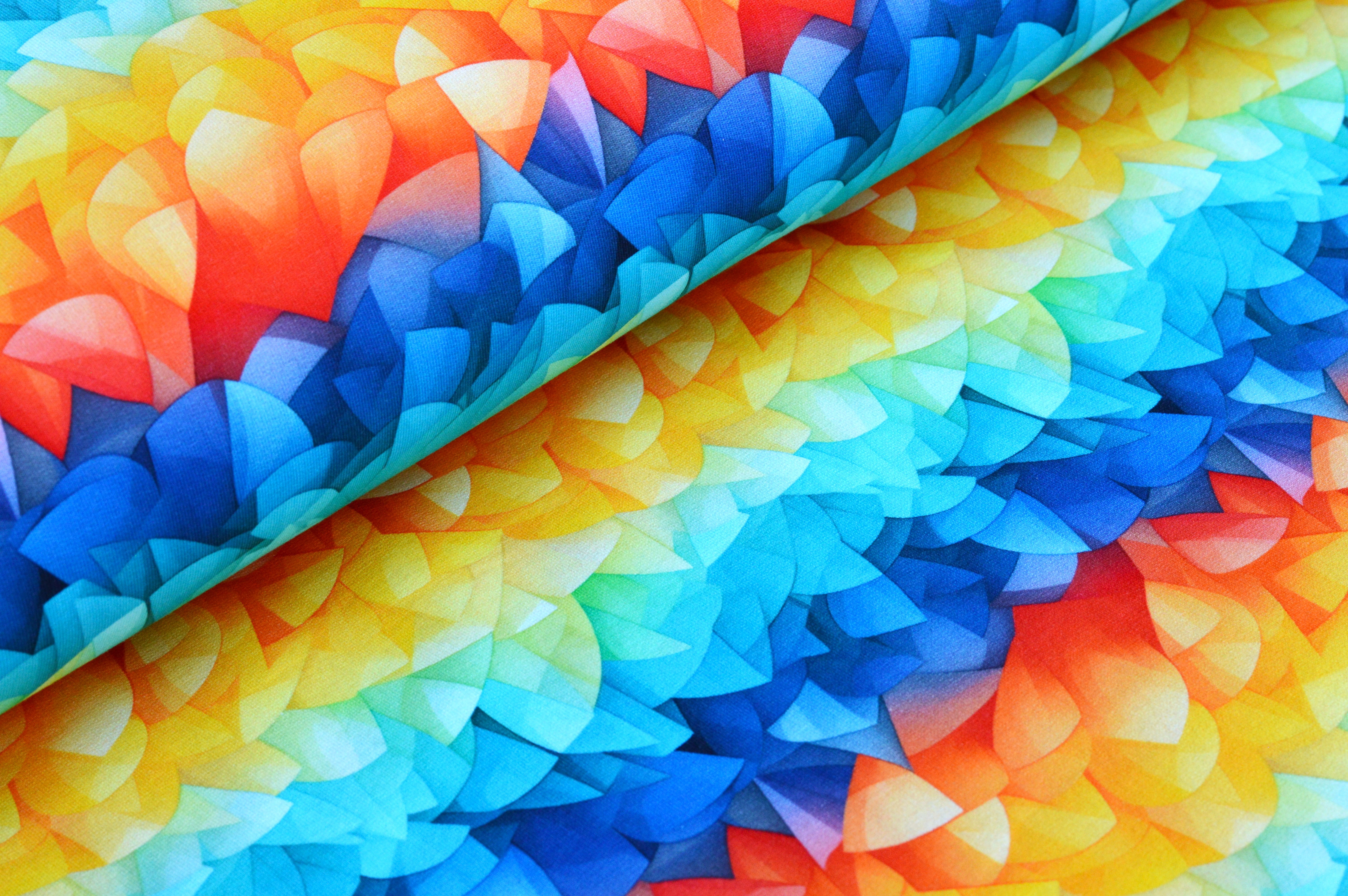 French Terry Digital Eigenproduktion "Color Splash" mit abstraktem Farbverlauf - bunt