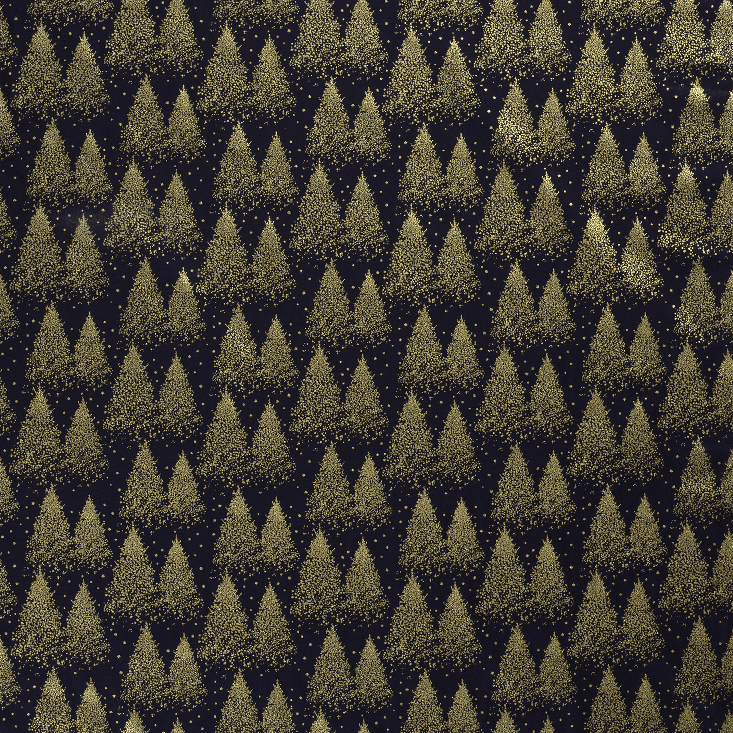 Baumwollstoff "Golden Forest" - marine (N008)