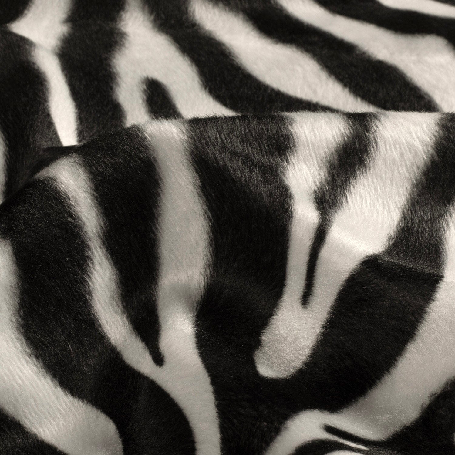 Velours Stoff "Zebra" - ecru