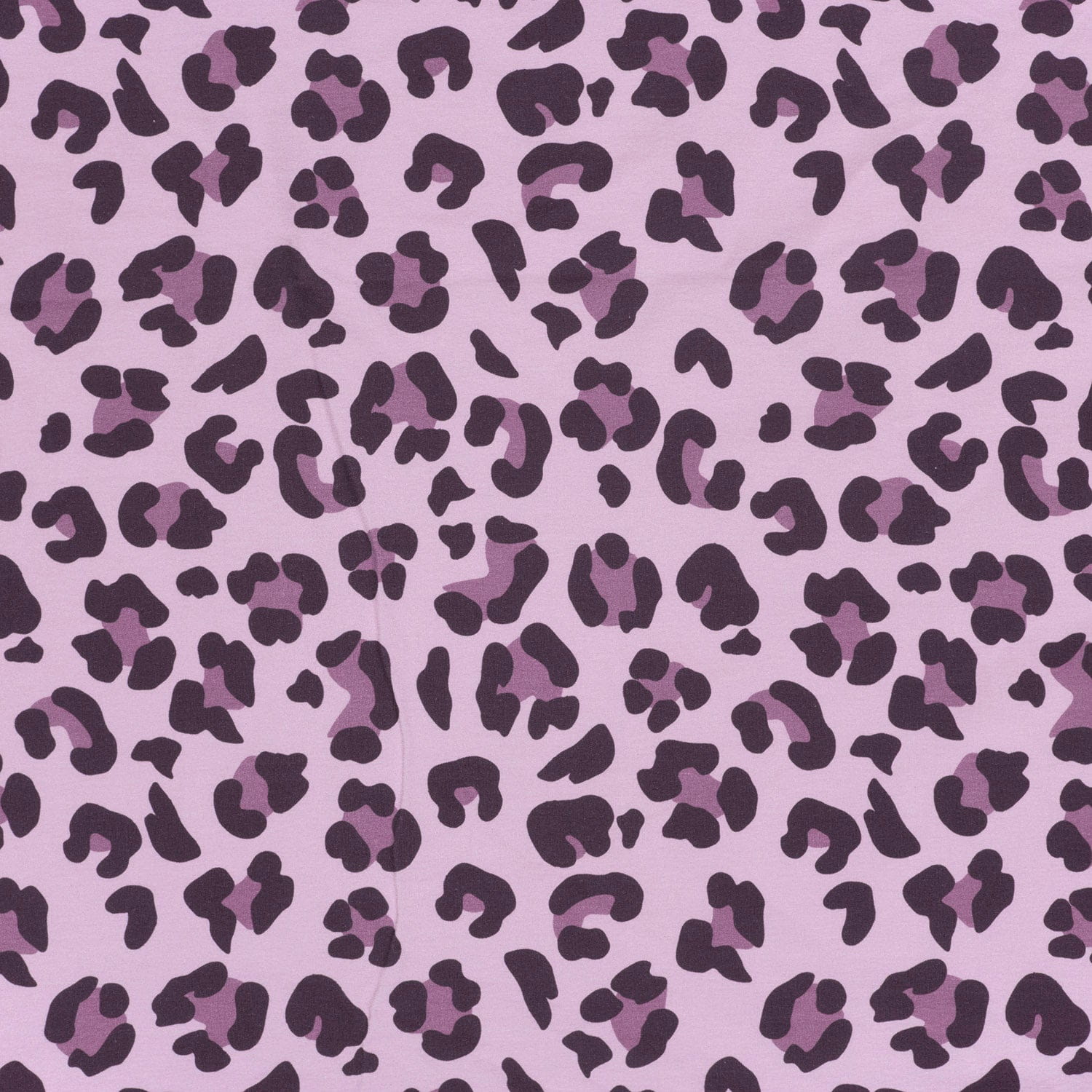 1,42m Reststück   Sommersweat French Terry Digital mit Leopardenmuster - lavendel (N042)