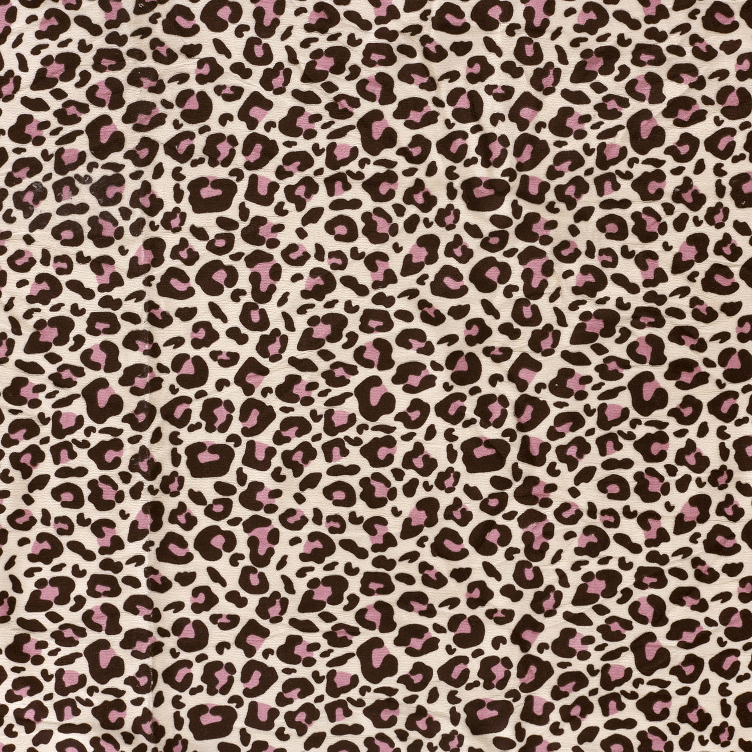 Nicki Verlours mit rosa/braunem Leopardenmuster - hellbeige