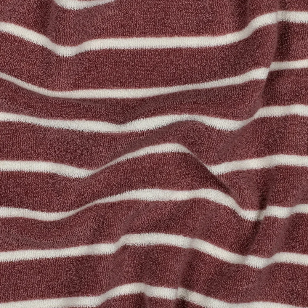 Frottee garngefärbt mit Ecru-Streifen - mauve/ecru (V003)