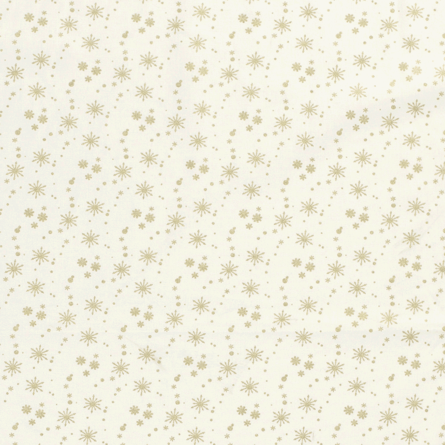 Baumwollstoff mit Weihnachtssternen - weiß