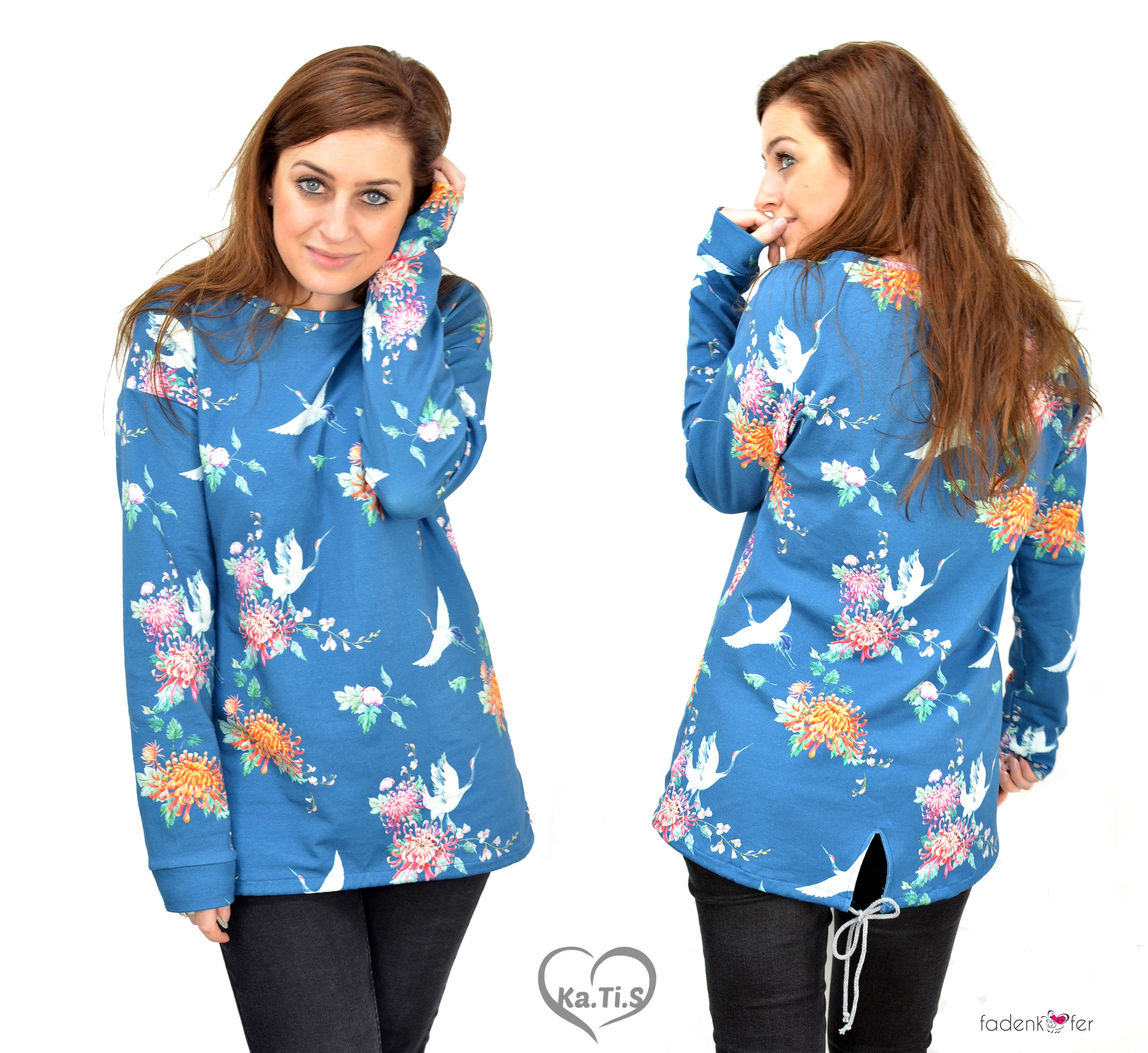 Papierschnittmuster Schwalbenshirt für Damen 32-58 von Fadenkäfer