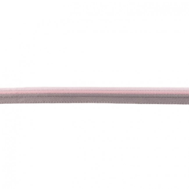 Paspelband "Trio" mit 3 Farben - grau/altrosa/hellrosa