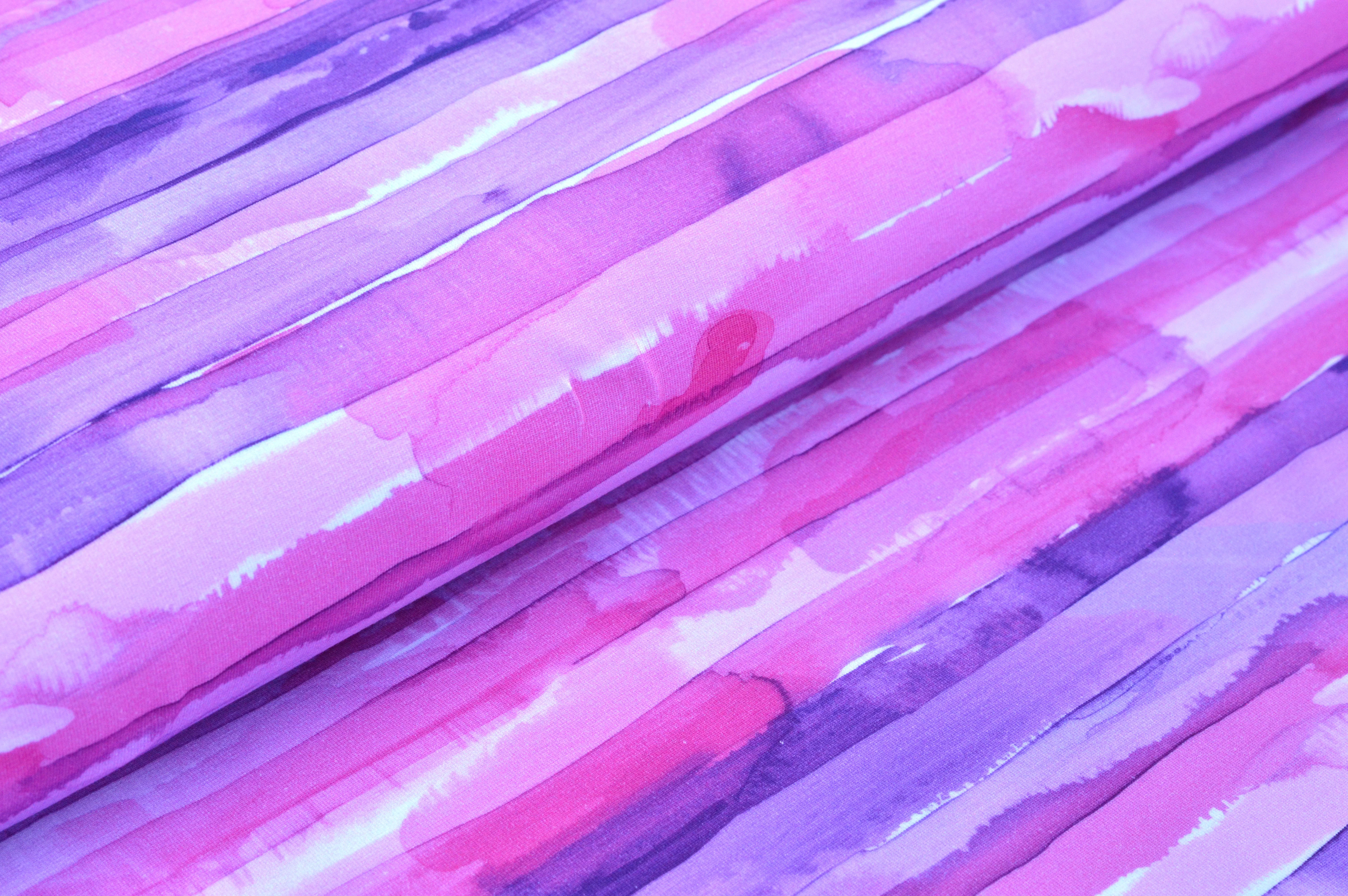 Digitaljersey Eigenproduktion "Wavy Stripes" mit Streifen - lila/pink