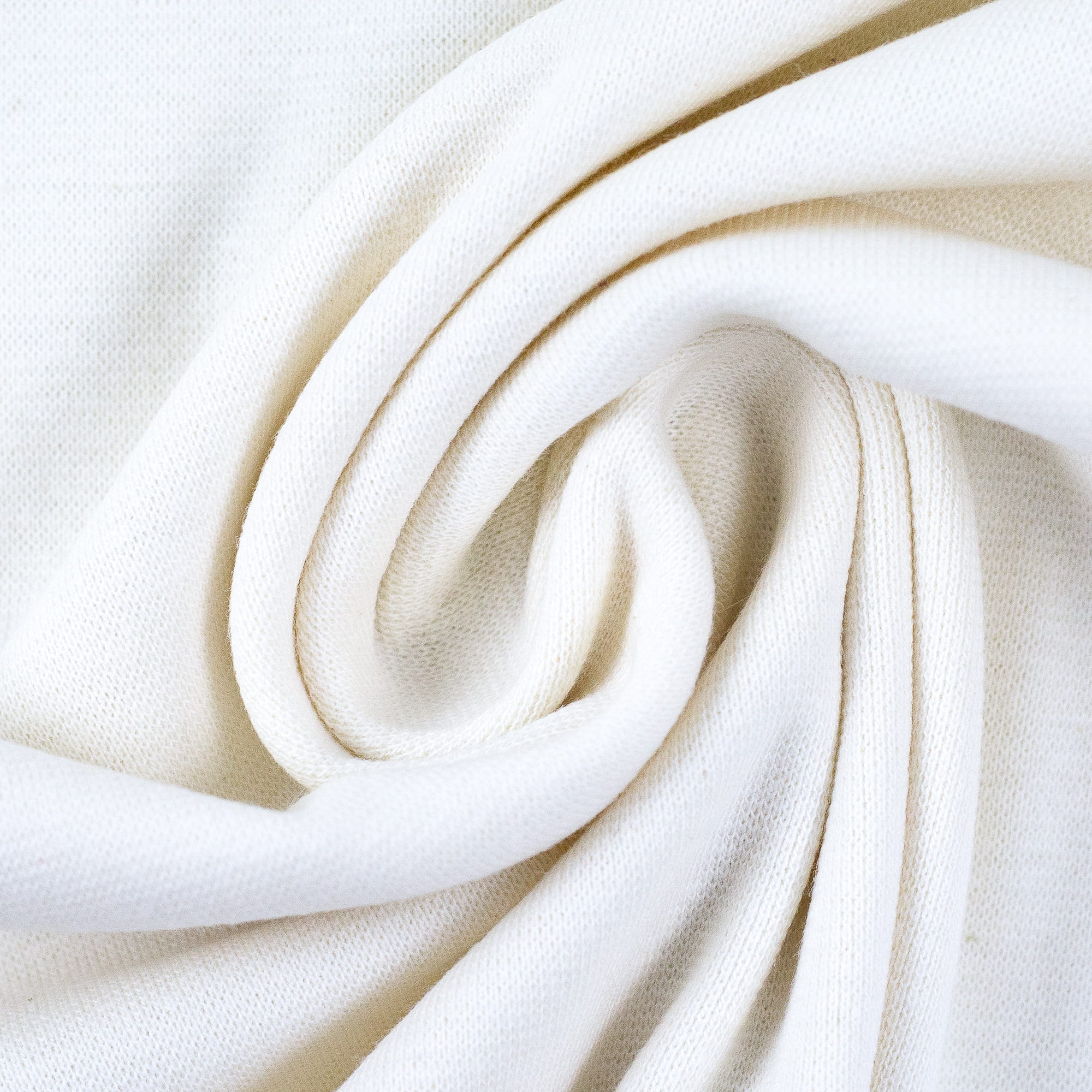 0,65m Reststück   Sommersweat French Terry angeraut Eike Swafing uni weiß (011)