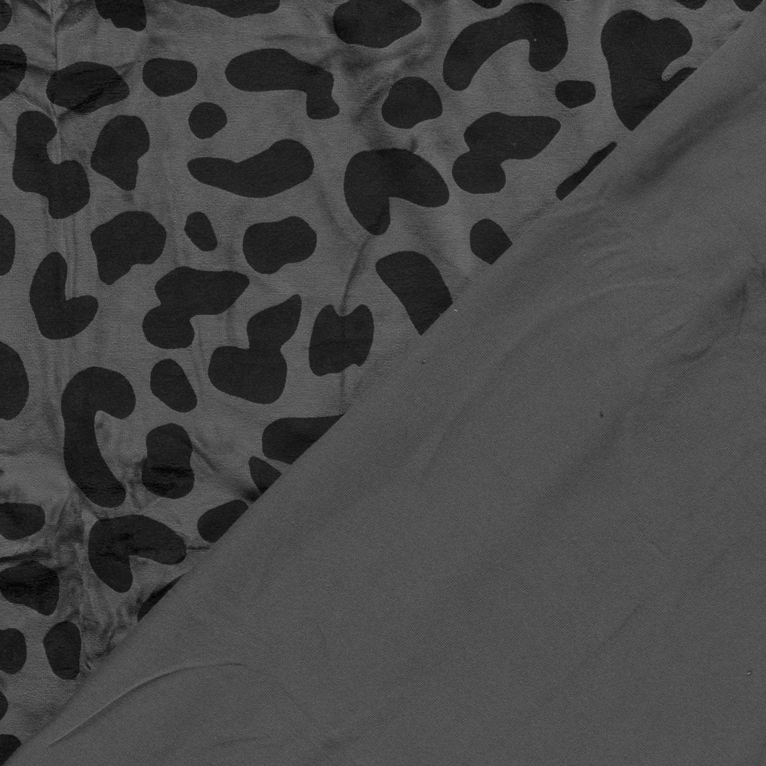 Nicki Verlours mit Panthermuster - schwarz/anthrazit