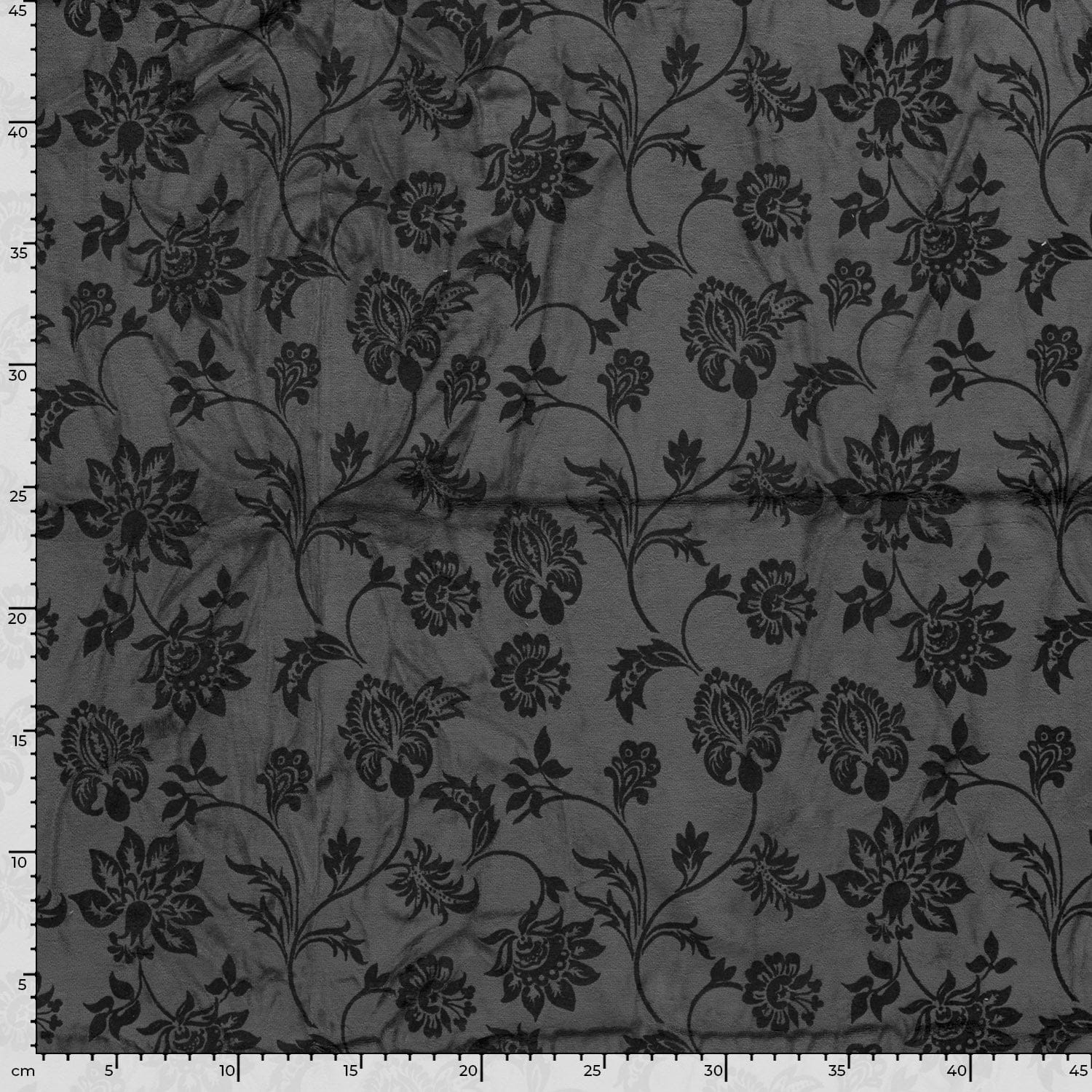 Nicki Verlours mit Ornamentmuster - schwarz/anthrazit