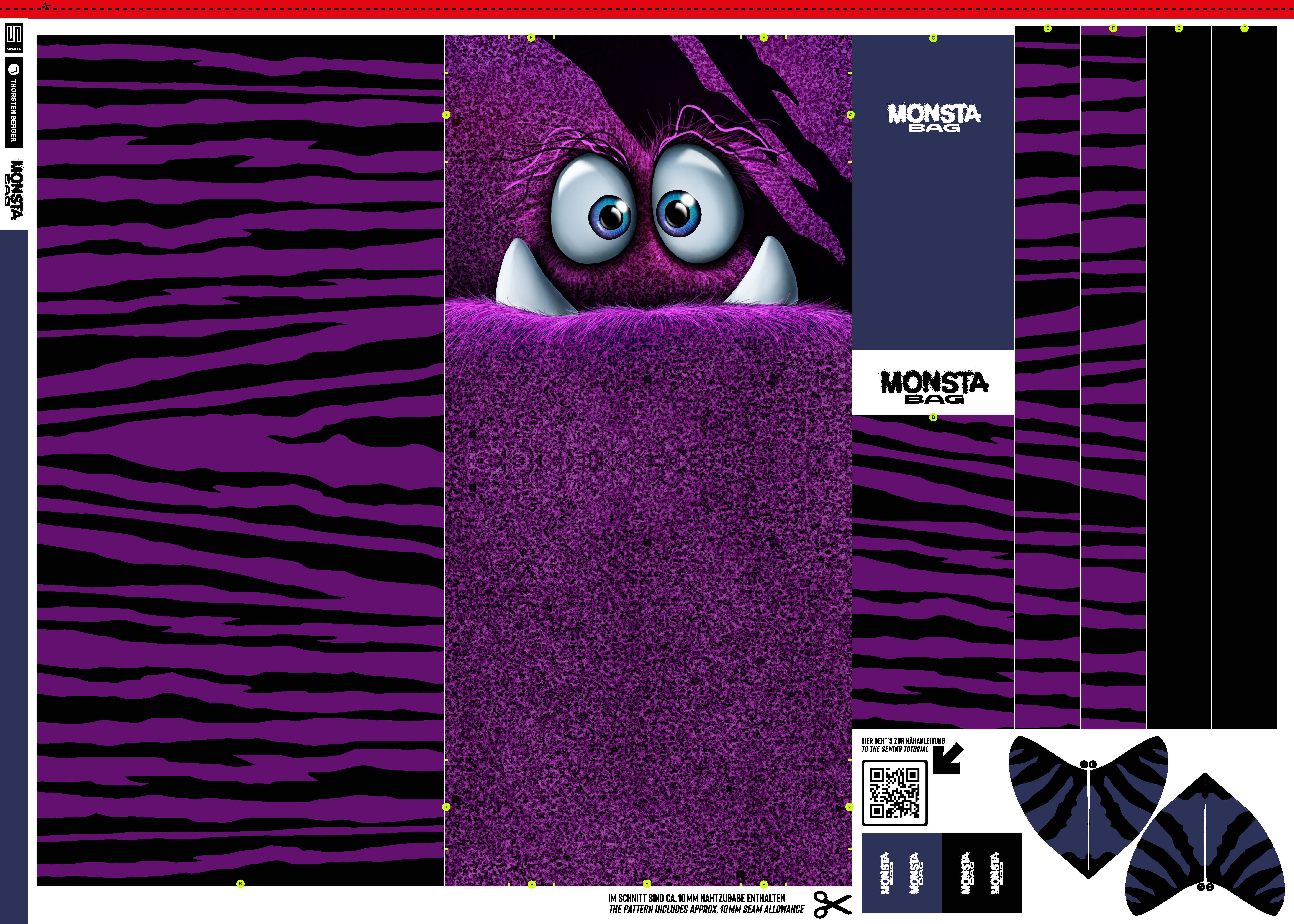 Taschen Panel "Monsta Bags" by Thorsten Berger - lila