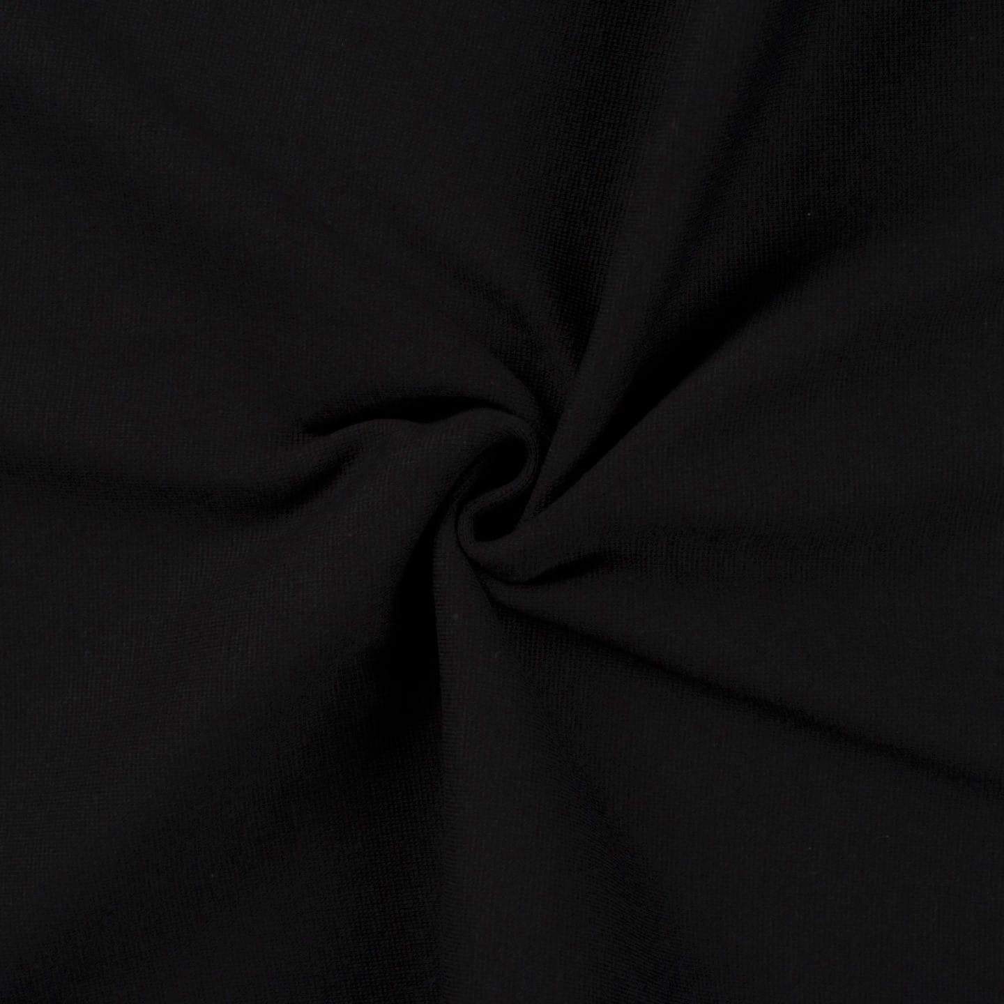 Bündchenstoff Milan uni black (690) 