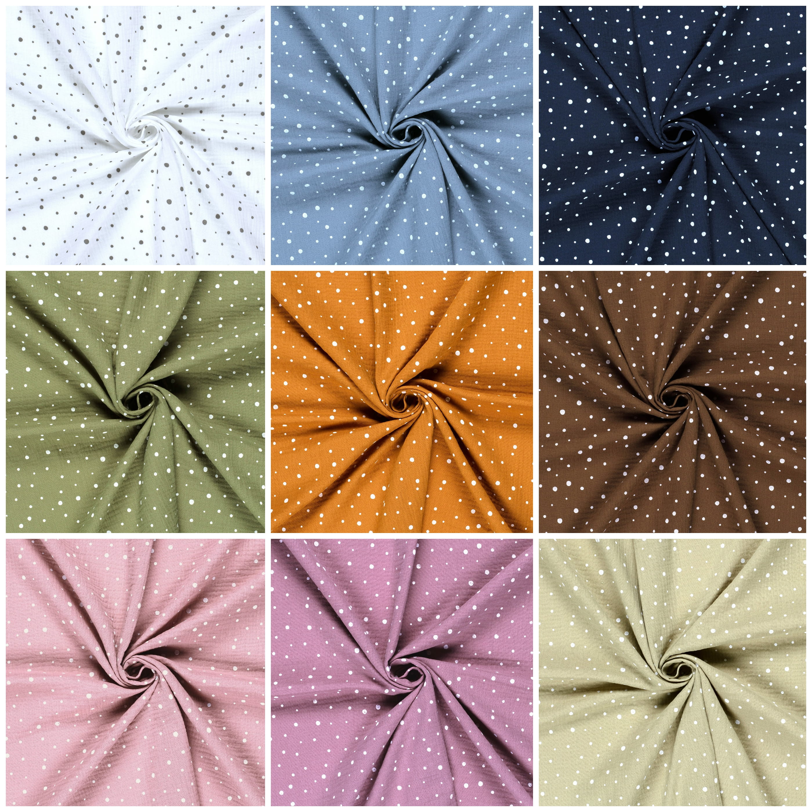 Baumwolle Musselin Double Gauze mit  Dots Baumwolle Musselin Double Gauze mit  Dots