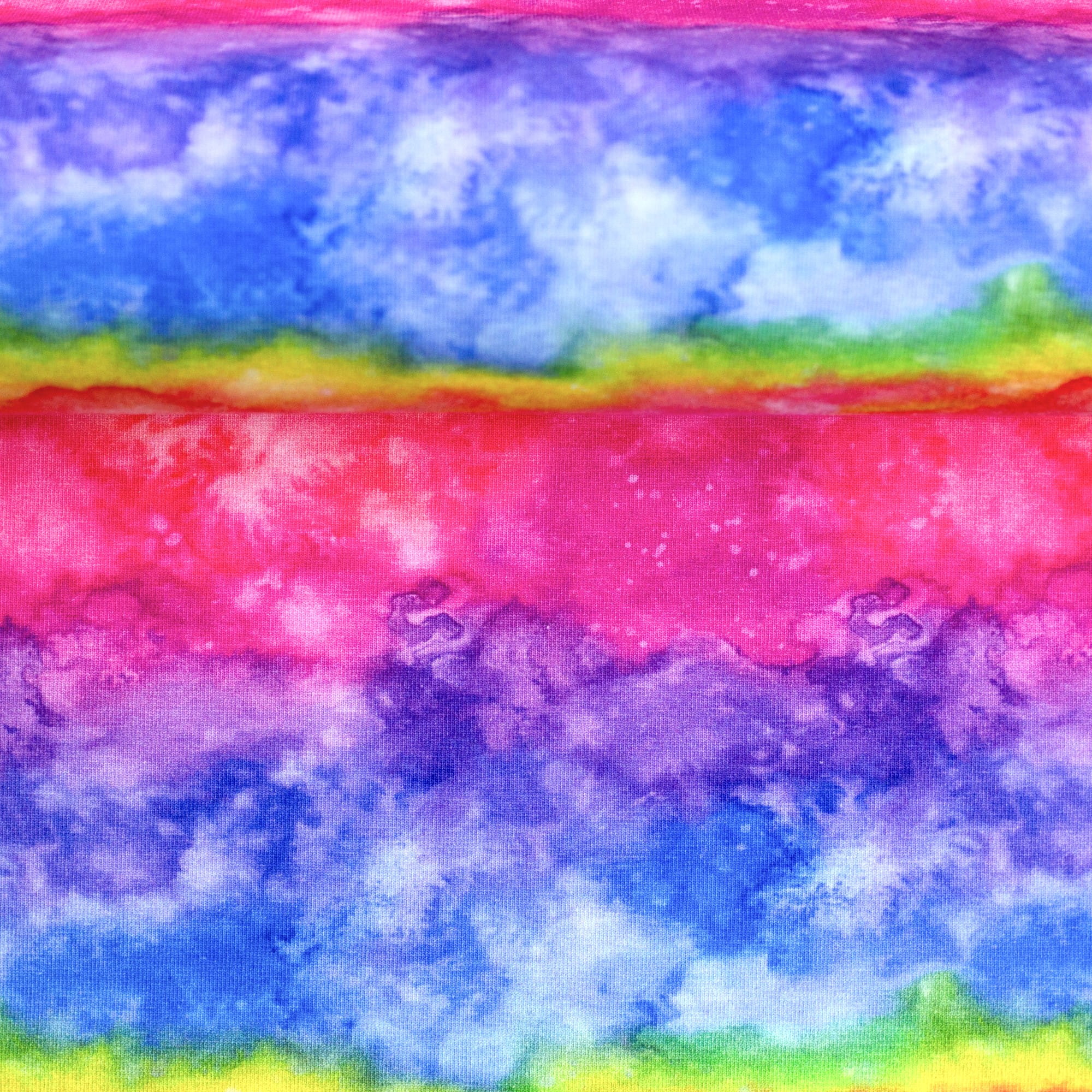 Baumwolljersey Swafing "Elias" mit Aquarell-Strefen - regenbogenfarben
