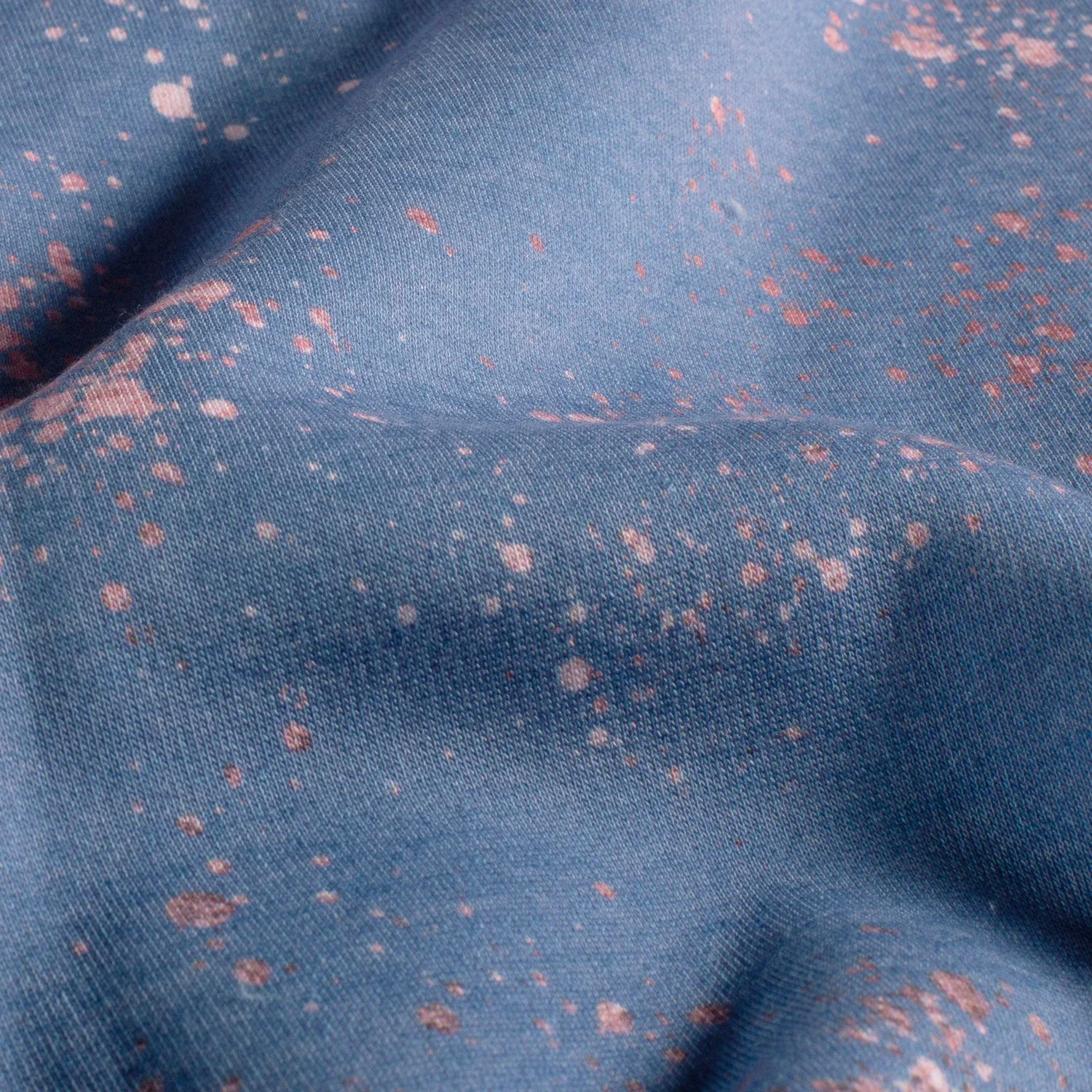 Sweatstoff Glitzerpüppi mit Sprenklern - stahlblau (N007)