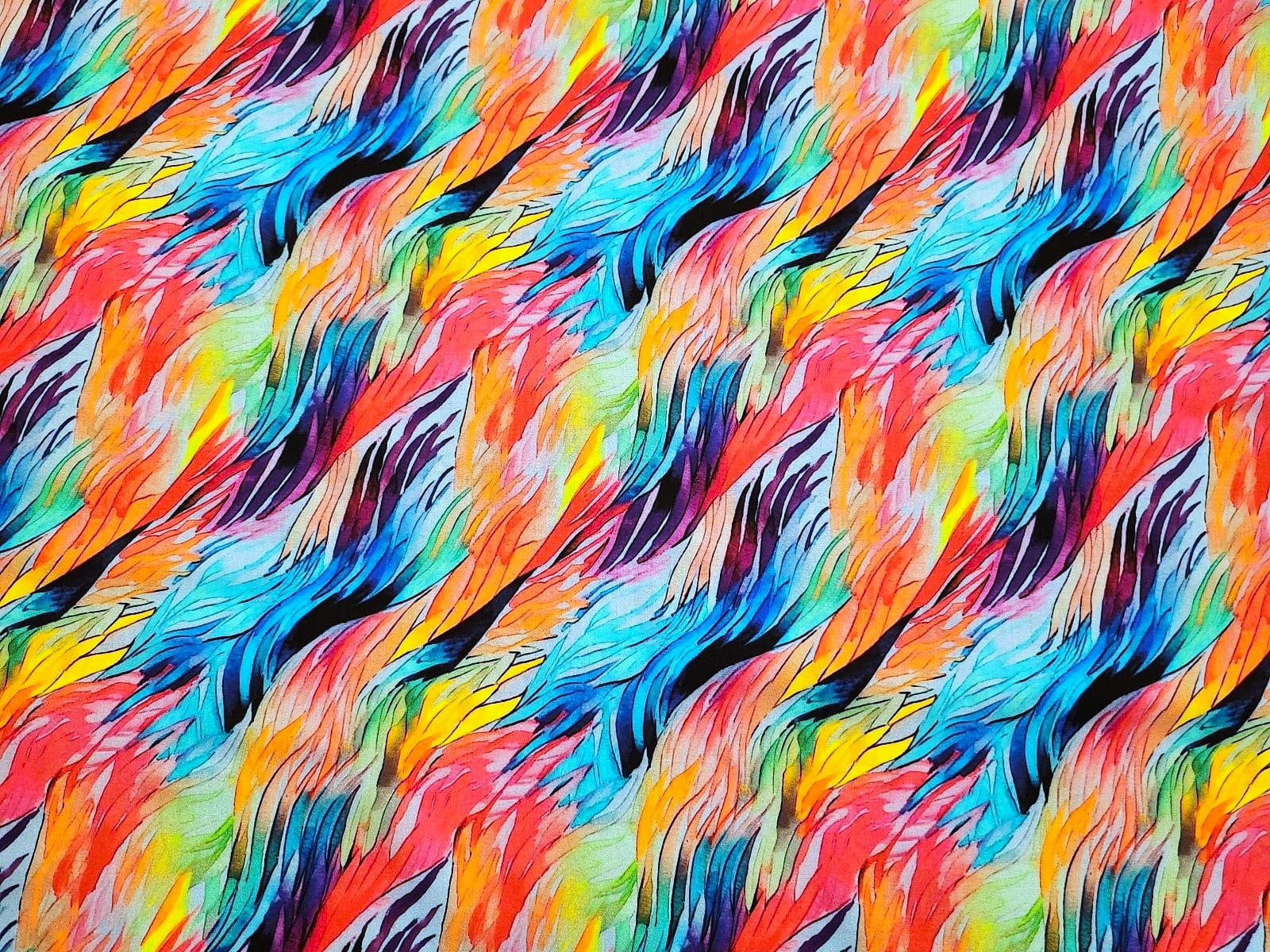 Viskose  Digital mit abstraktem bunten Farbverlauf - jeansblau