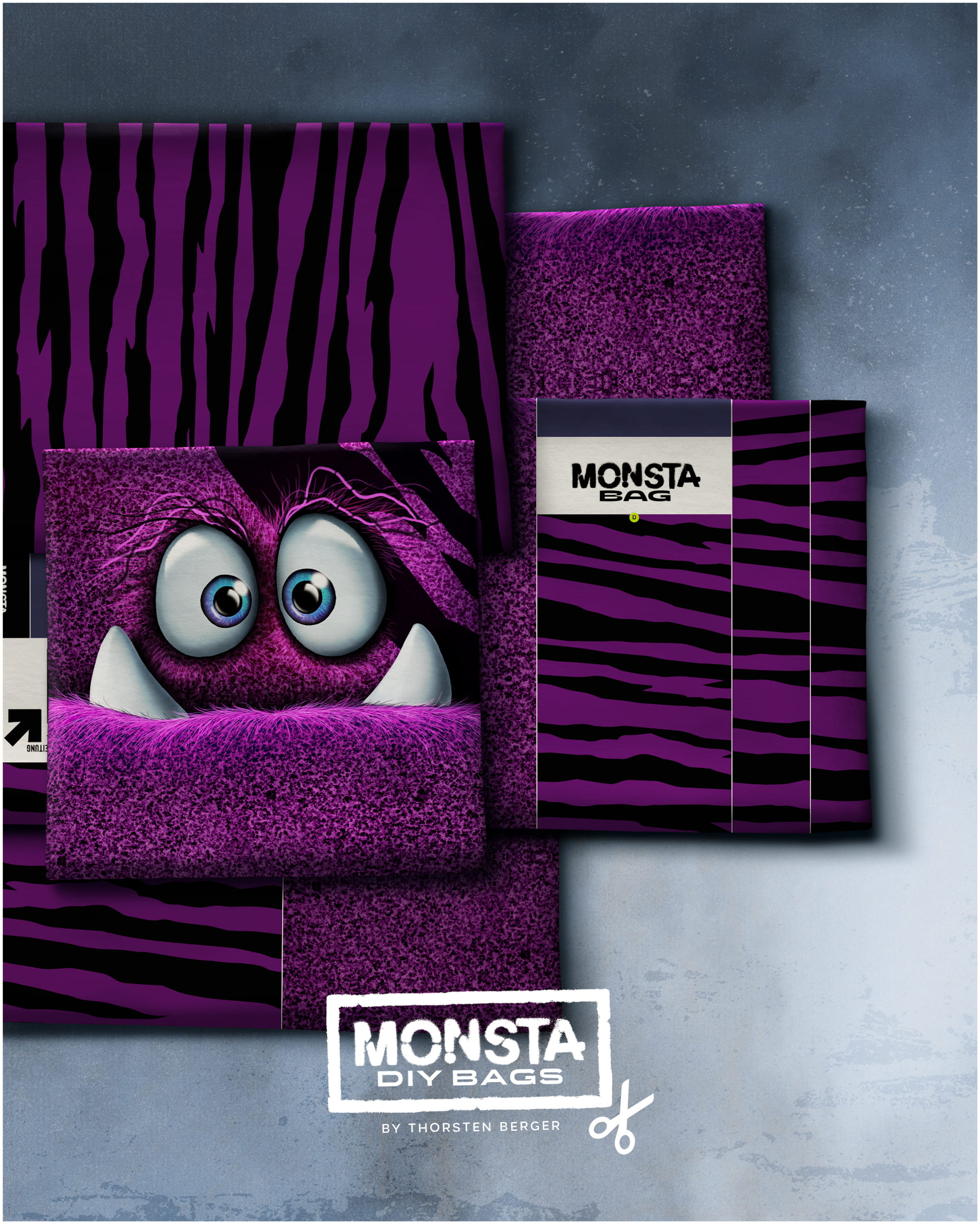 Taschen Panel "Monsta Bags" by Thorsten Berger - lila