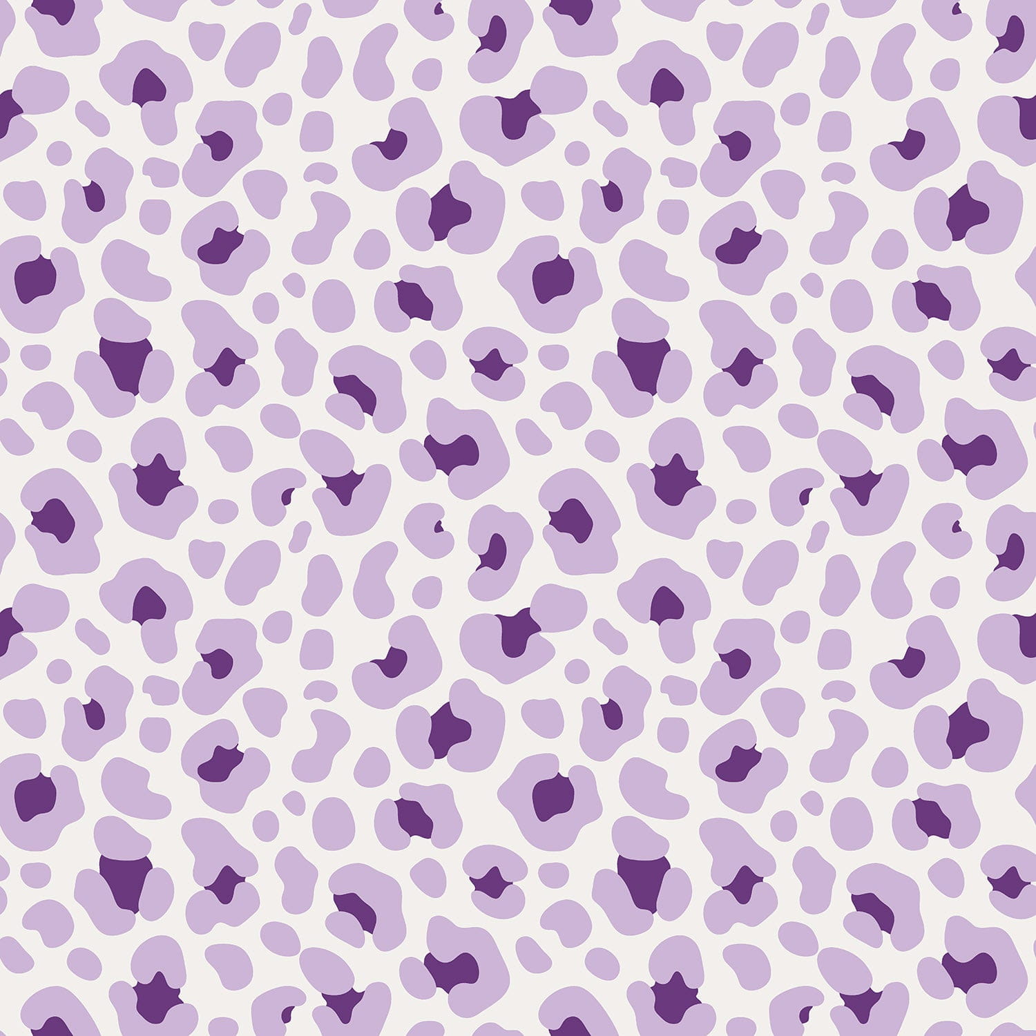 Baumwolljersey mit großem Leopardenmuster - ecru/flieder (N051)