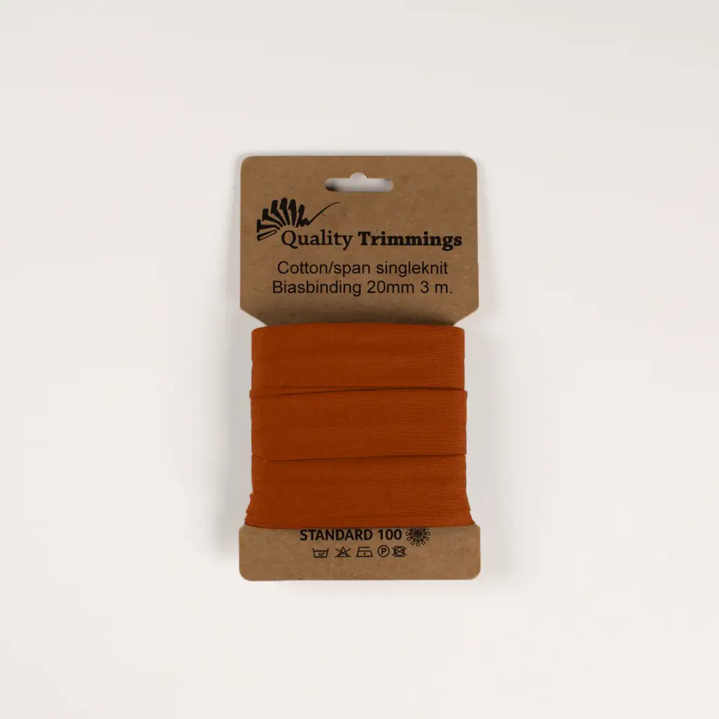 Schrägband Jersey Ben uni cognac (360) Karte 3m                        