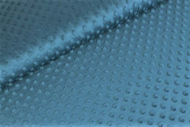 Minky-Fleece "Sam" uni dunkelpetrol mit Noppen       