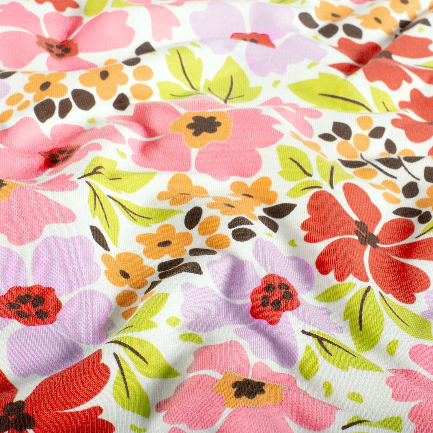 Baumwolljersey mit buntem Blumenmuster - ecru (N051)