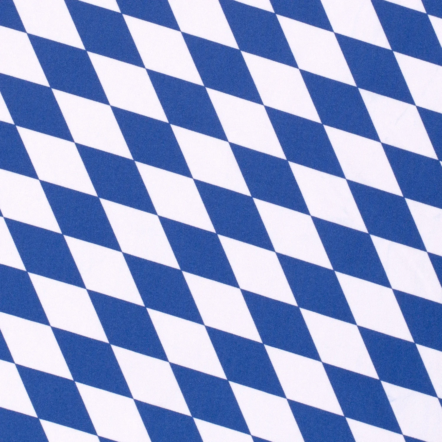 Karnevalsstoff Burlington mit großem Rautenmuster - blau/weiß 