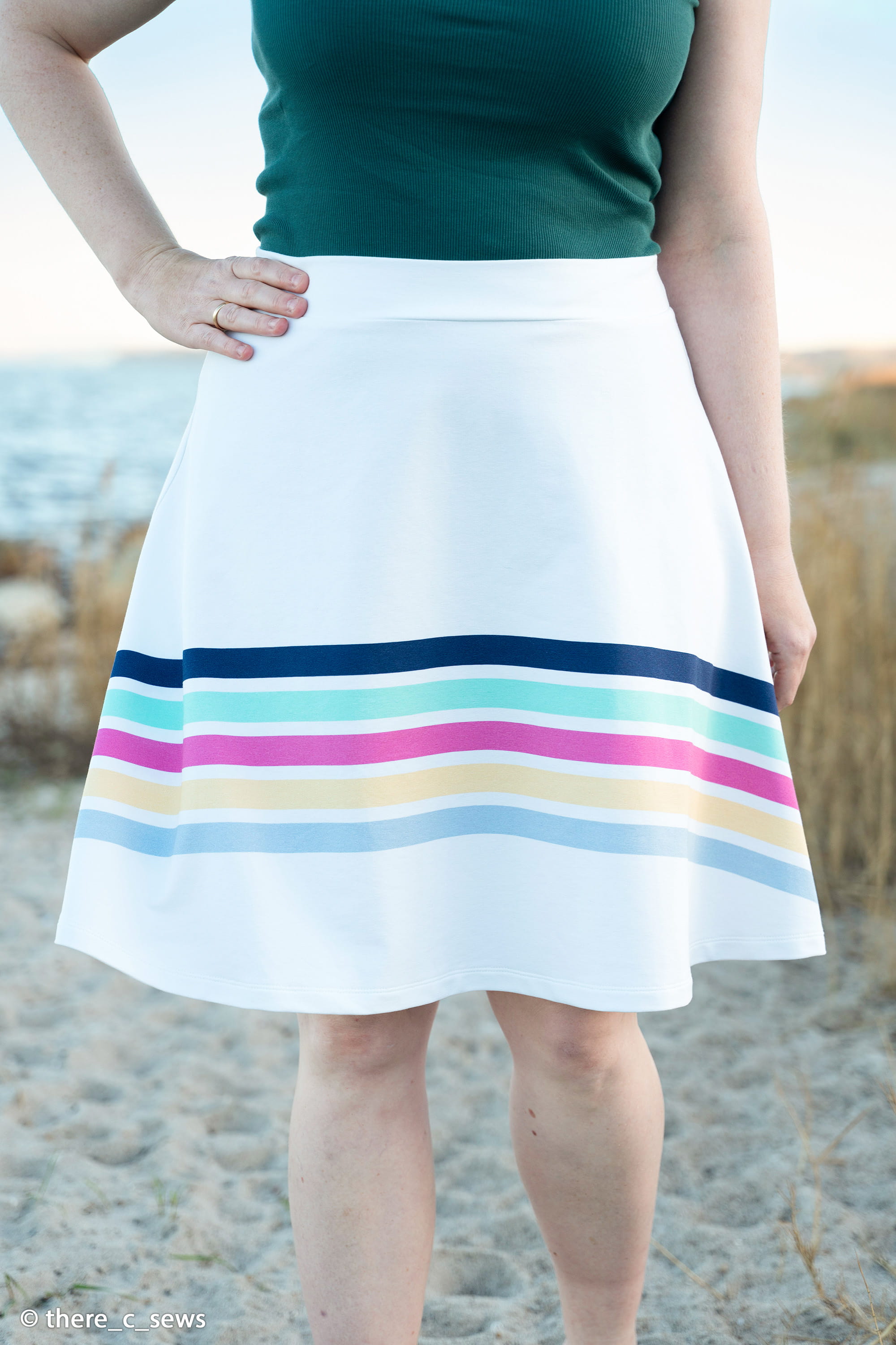 French Terry Panel "Simple Stripes" by Lillesol & Pelle - dunkelblau