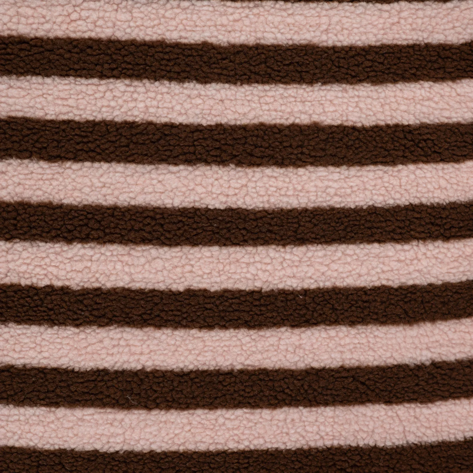 Teddystoff Jacquard mit Ringeln - puderrosa (Q120)