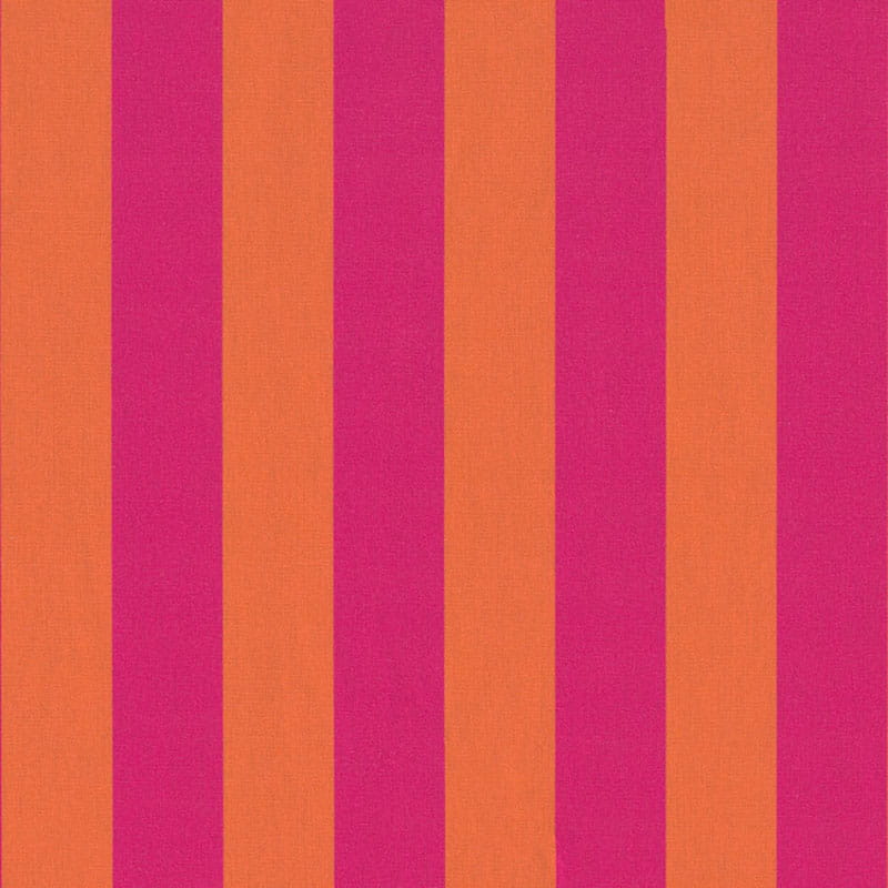 Halb-Panama Leinenoptik mit breiten Streifen - pink/orange (Q172) 