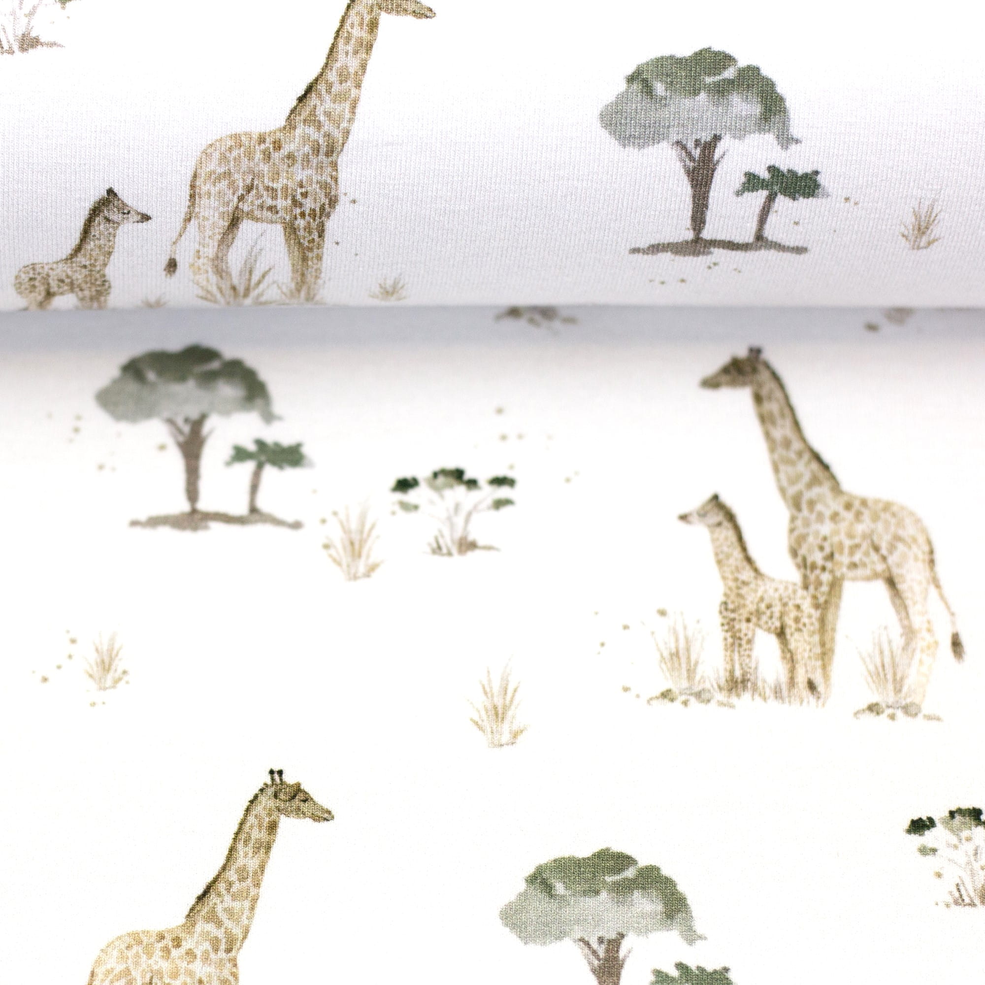 Baumwolljersey Swafing "Wild Animals" Serie by Christiane Zielinski mit Giraffen - ecru