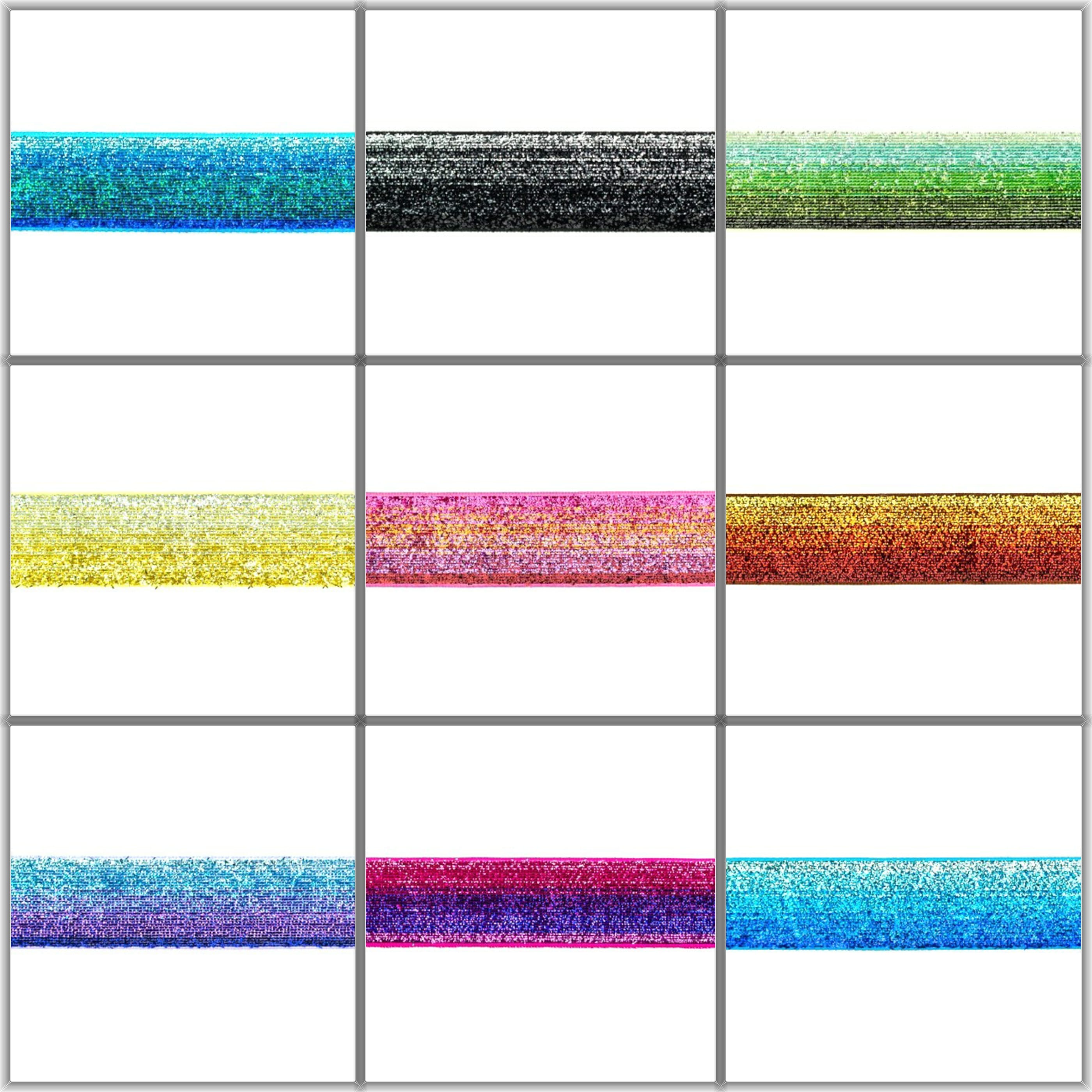 Samtband mit Glitzer und Farbverlauf