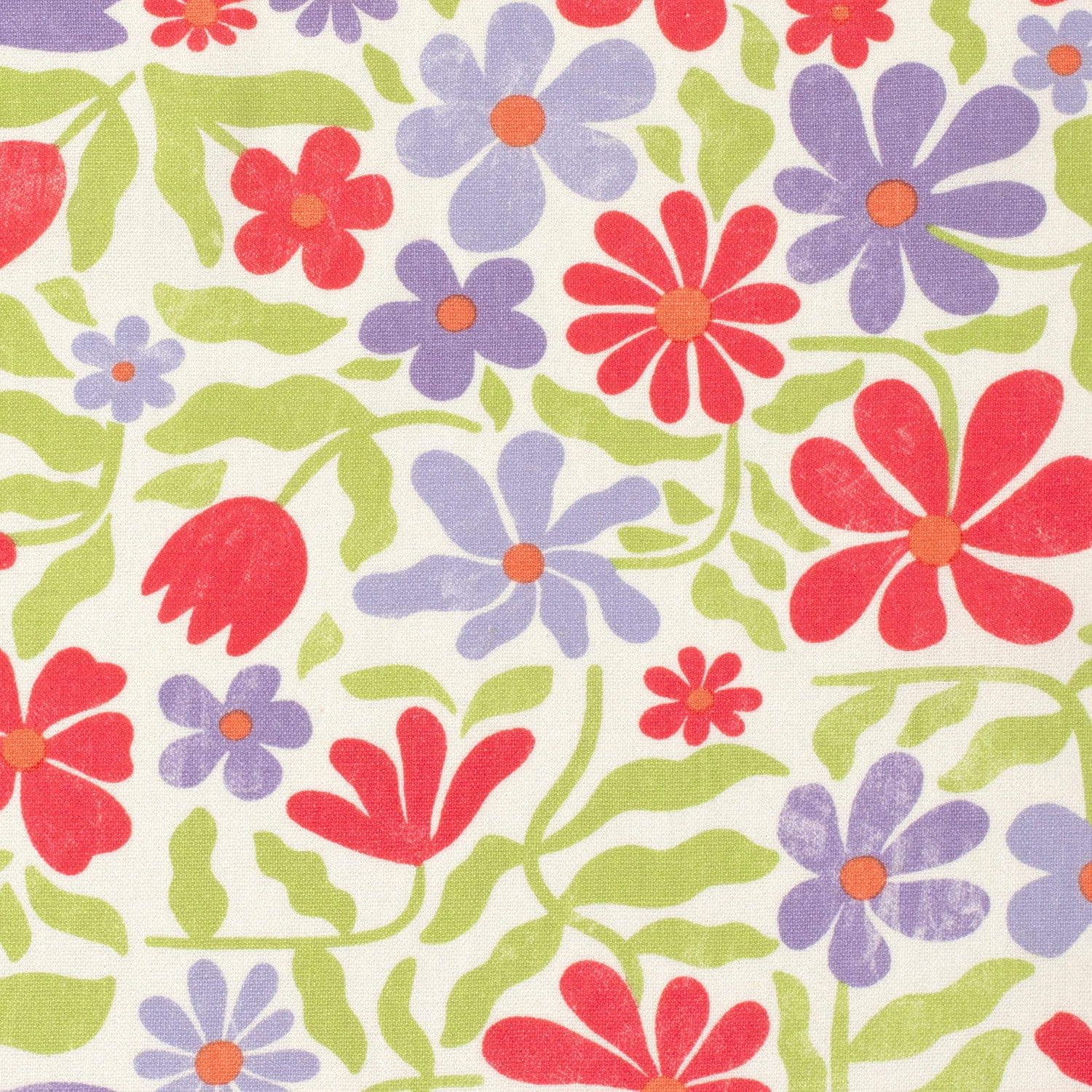 Viskose-Leinen mit bunten Retro-Blumen - lime (N023)