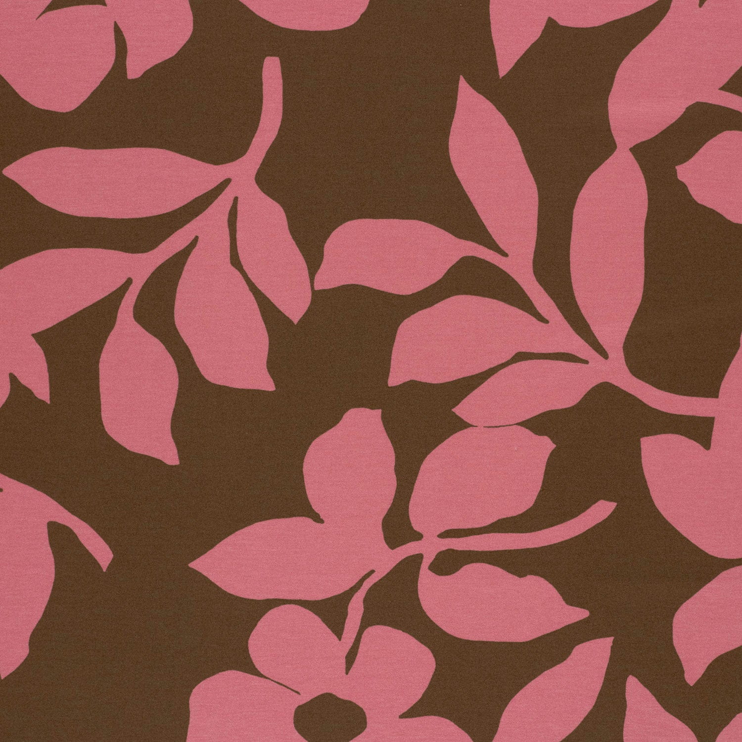 Romanit Jersey Punta di Roma mit großen Blüten - braun/rosa