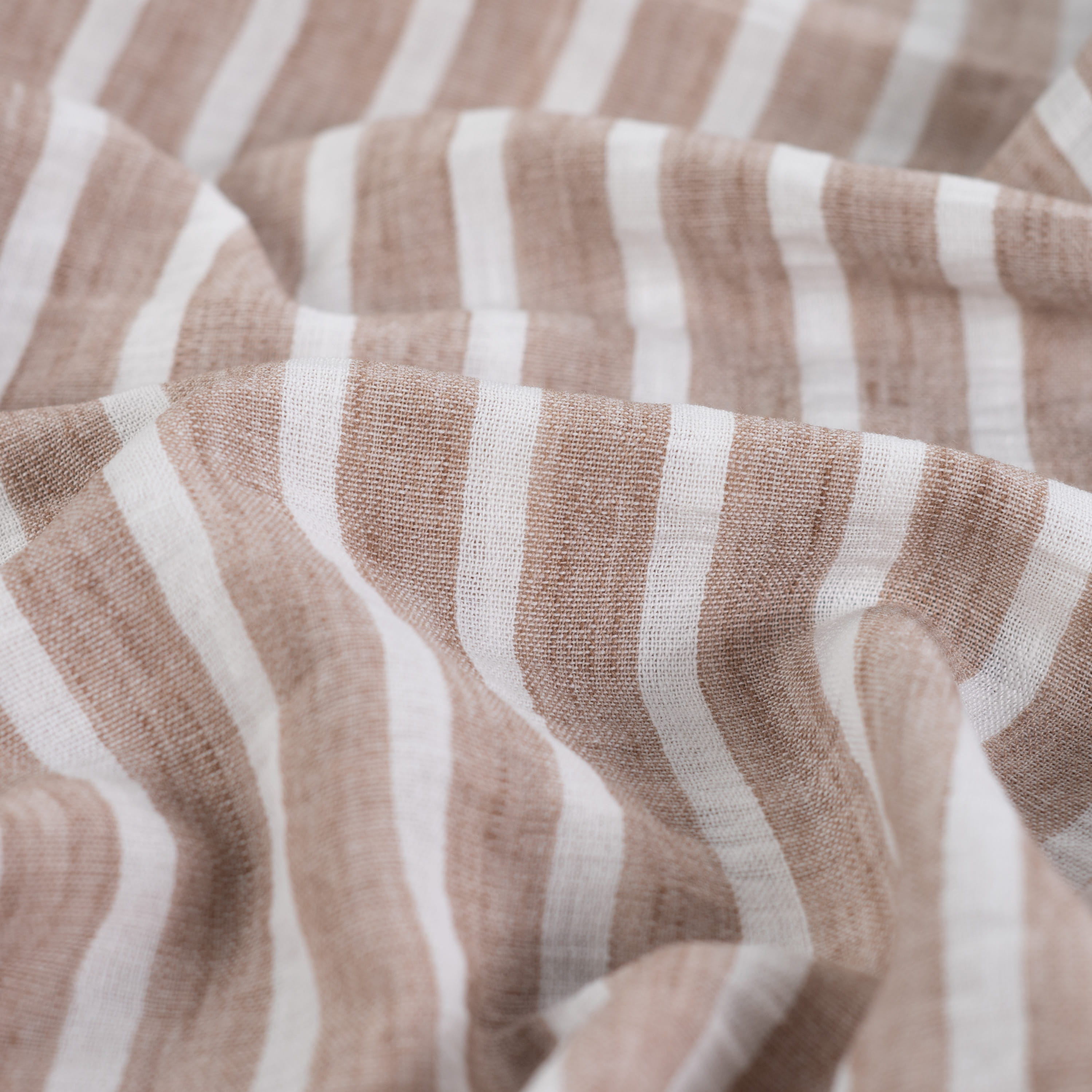 Leinenlook Yarn Dyed "Striped" - taupe (Q540)