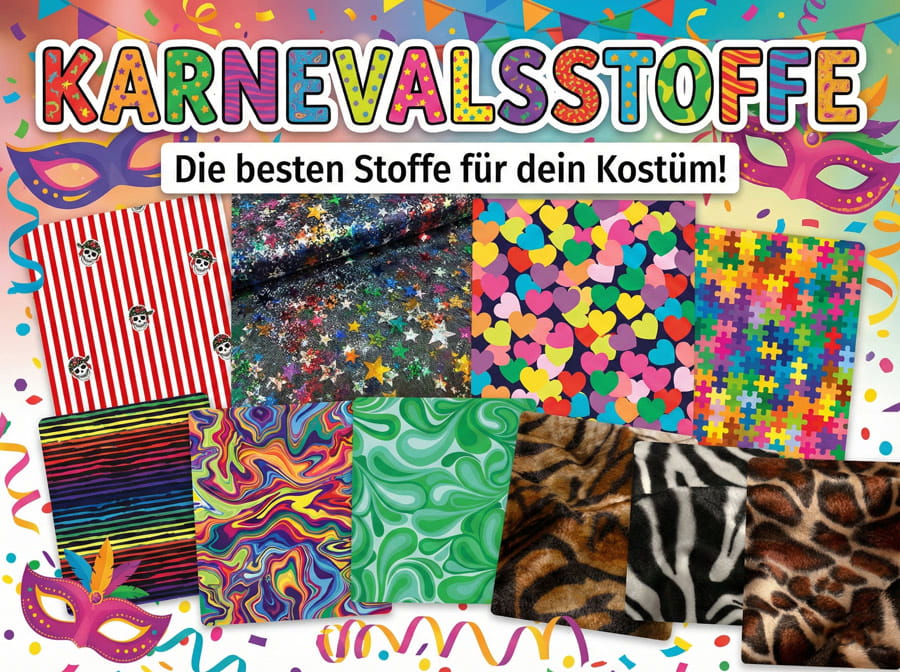 Die besten Stoffe für Faschingskostüme - Ideen und Tips zum selber Nähen