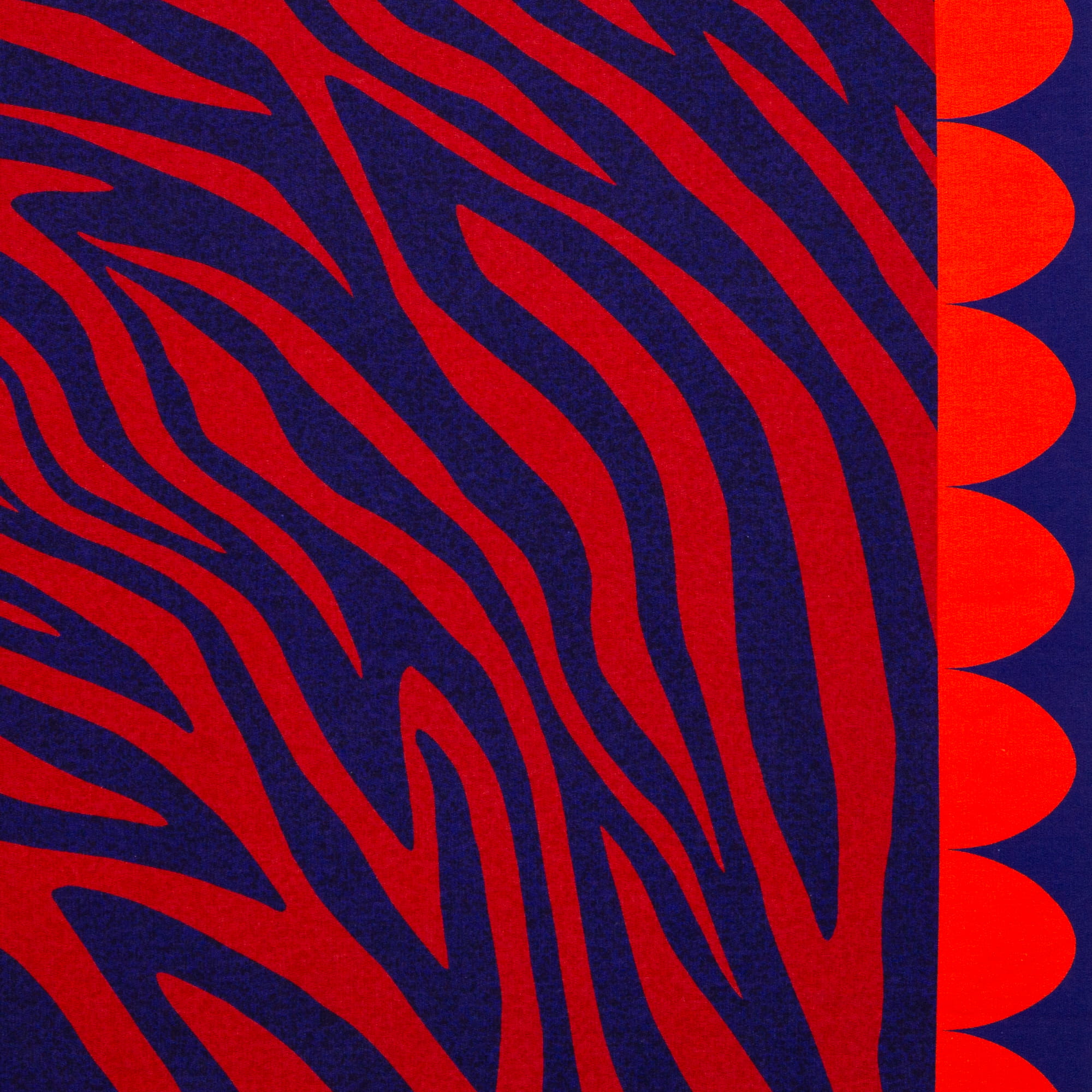 French Terry Panel "Monsta" by Thorsten Berger - rot/blau