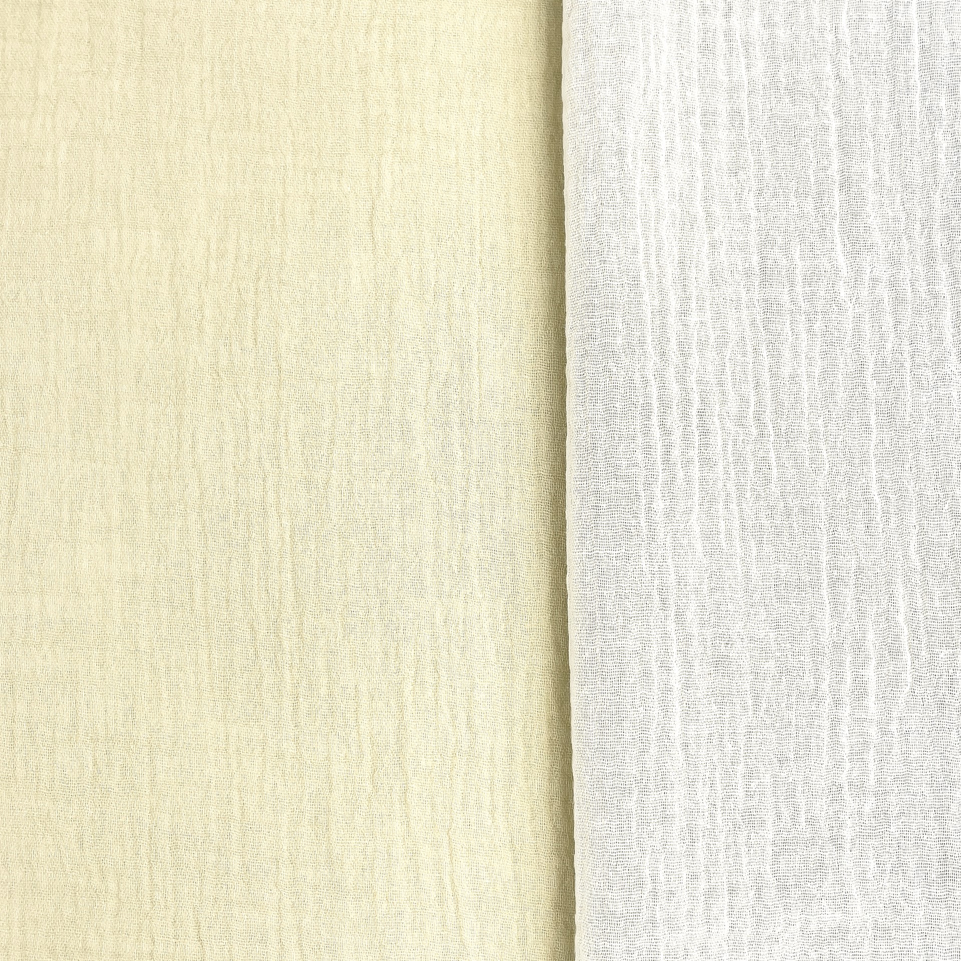 Baumwoll-Musselin "Double Face" uni beige/offwhite (1130)