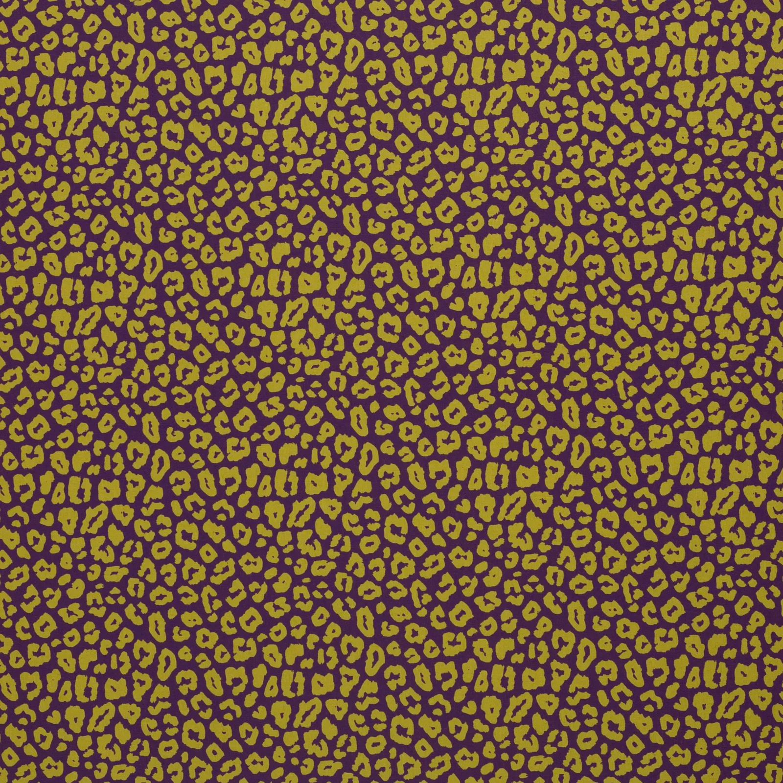 Baumwollstoff Swafing "Leoni" mit Leomuster - dusty aubergine/senf