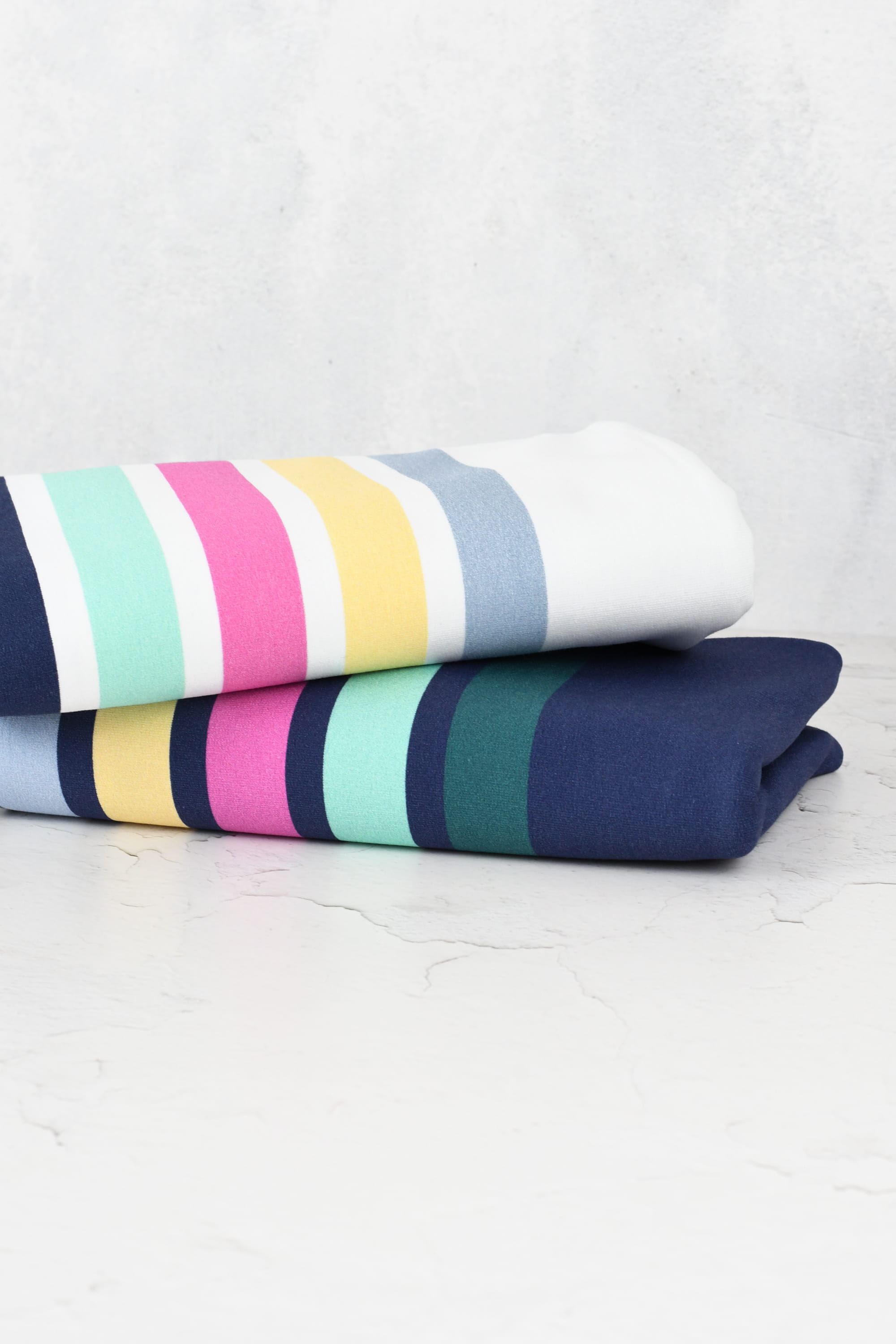 French Terry Panel "Simple Stripes" by Lillesol & Pelle - dunkelblau