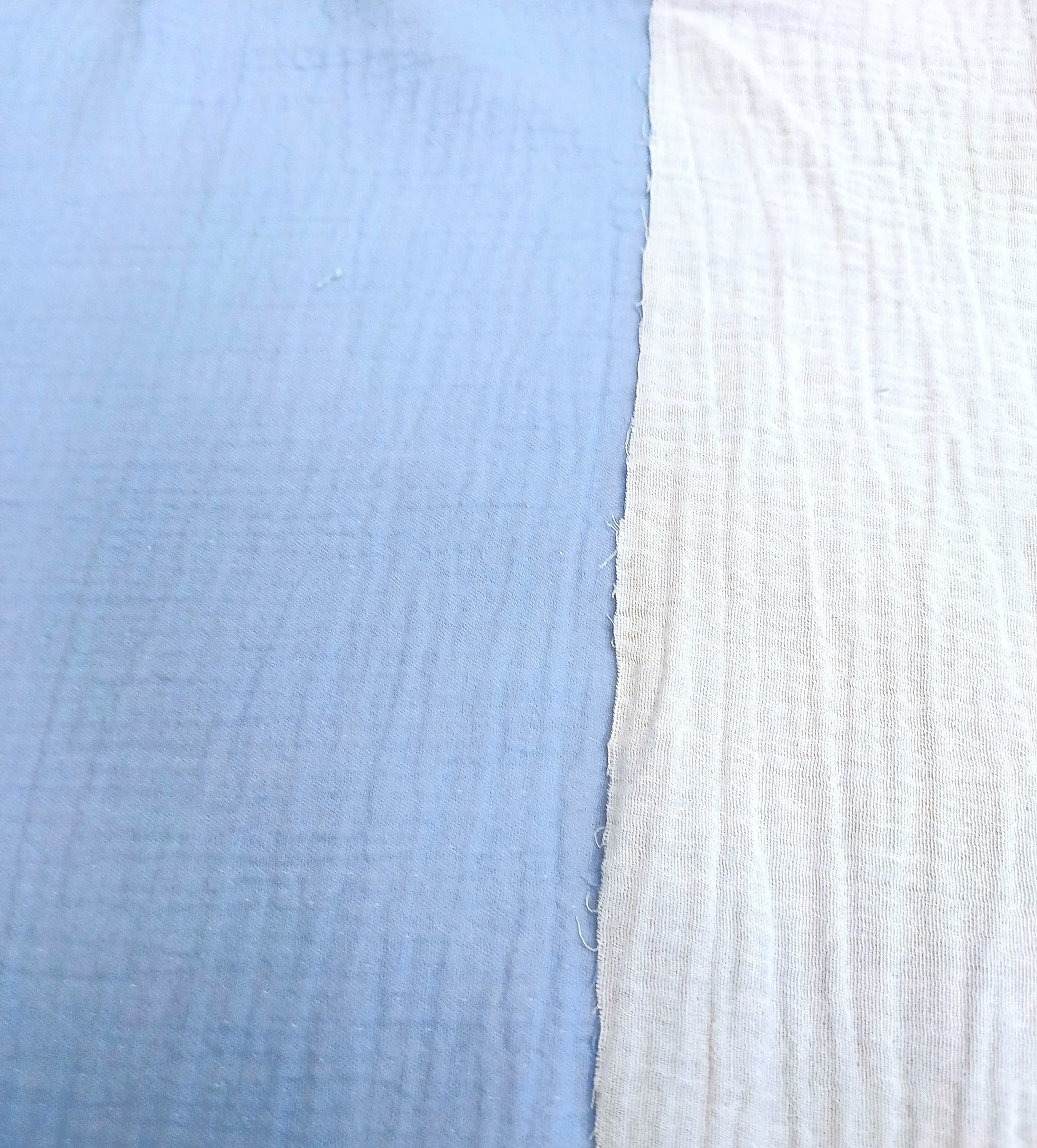 Baumwoll-Musselin "Double Face" uni hellblau/babyblau (1069)