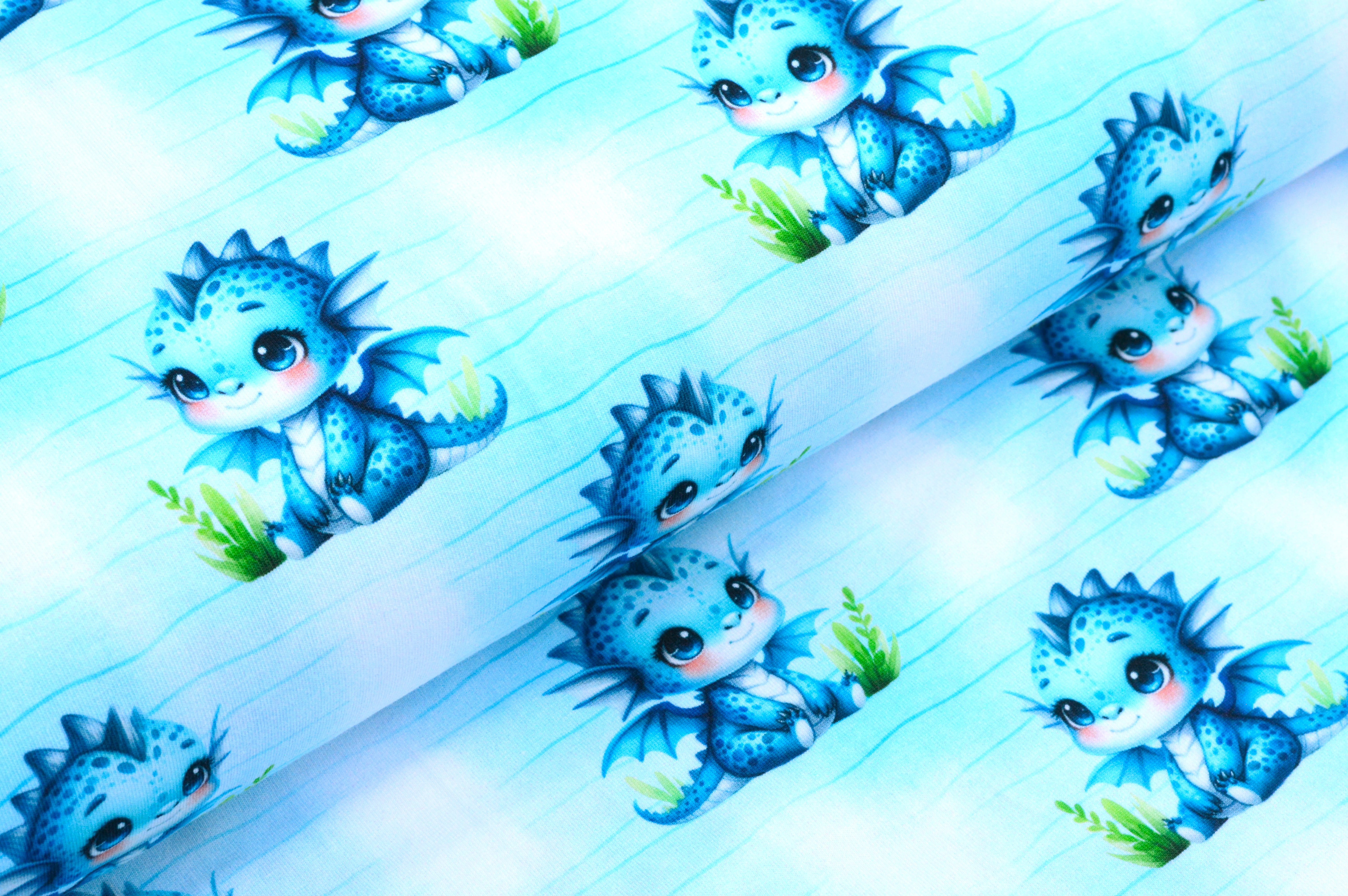 Digitaljersey Eigenproduktion "Gizmo" unser kleiner Drachenfreund - weiß/blau